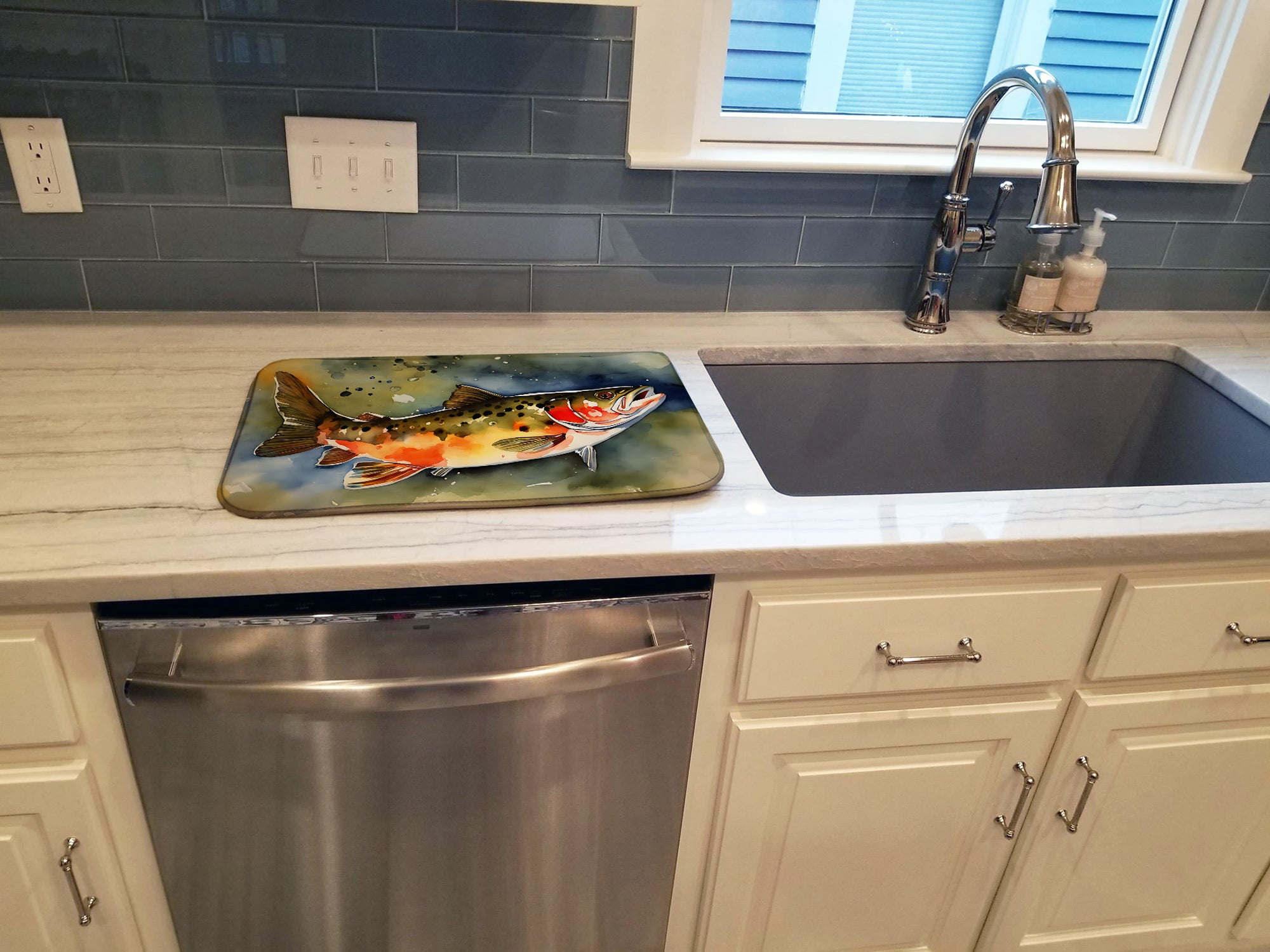 Brook Trout Dish Drying Mat