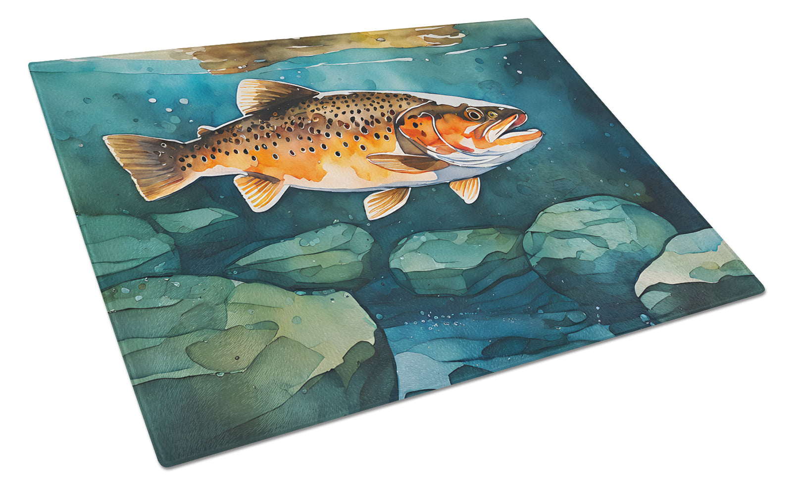 Buy this Brown Trout Glass Cutting Board Large