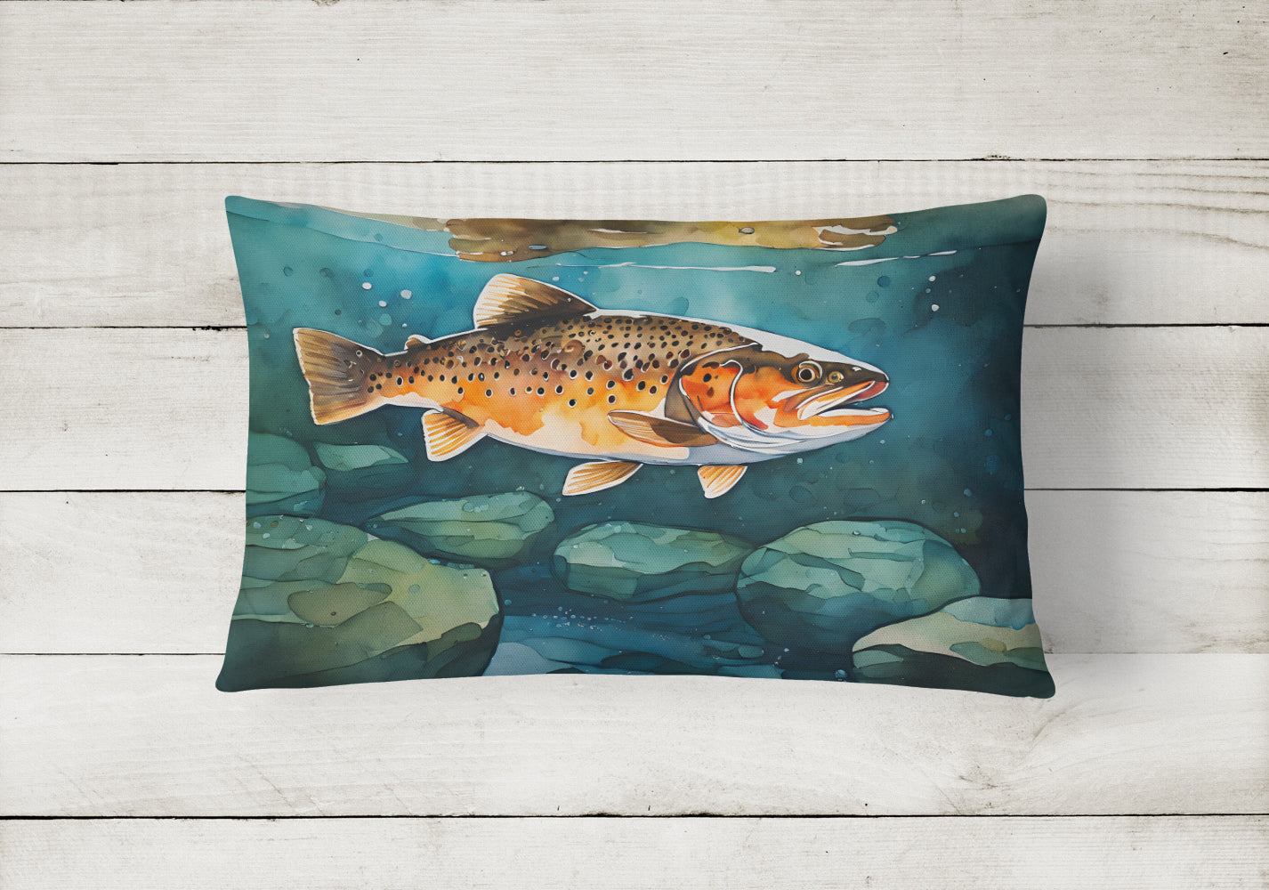 Buy this Brown Trout Throw Pillow