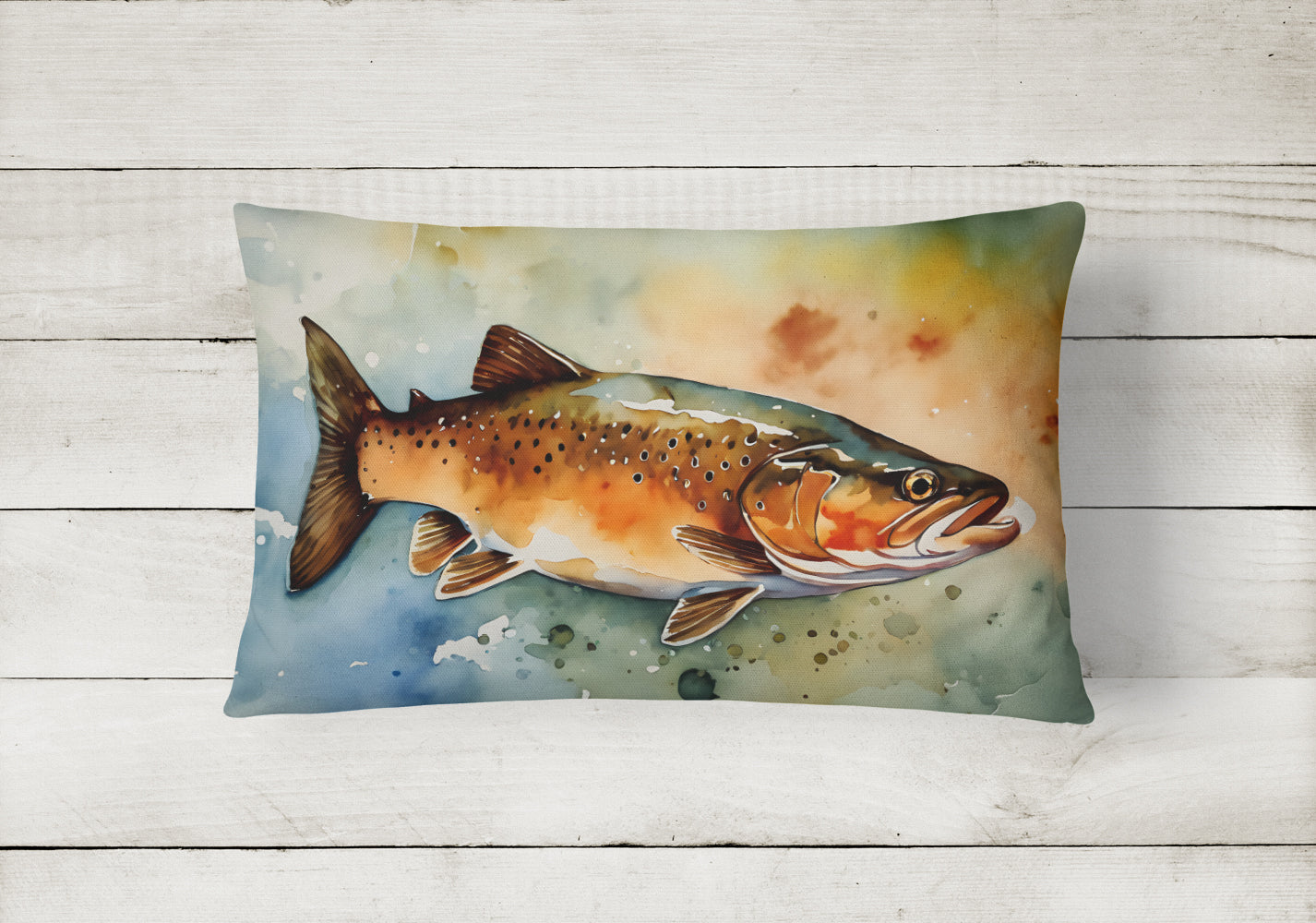 Buy this Brown Trout Throw Pillow