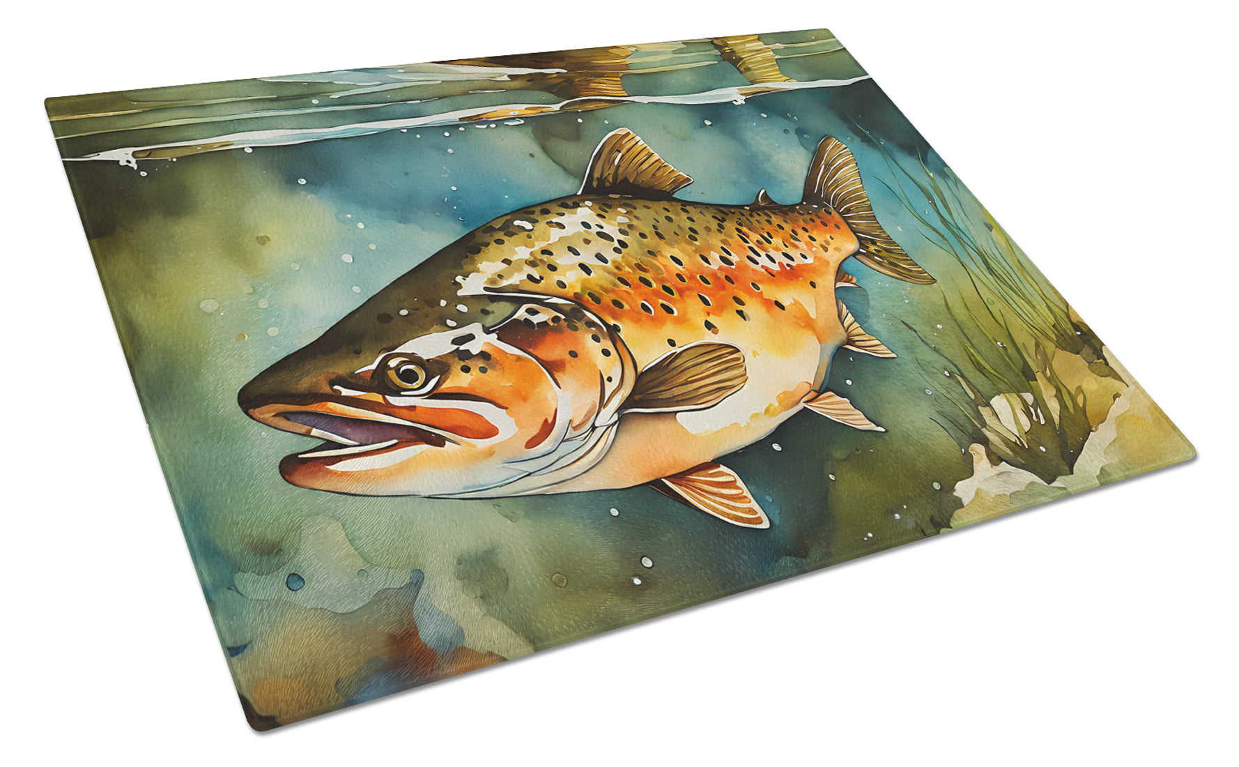 Buy this Brown Trout Glass Cutting Board Large