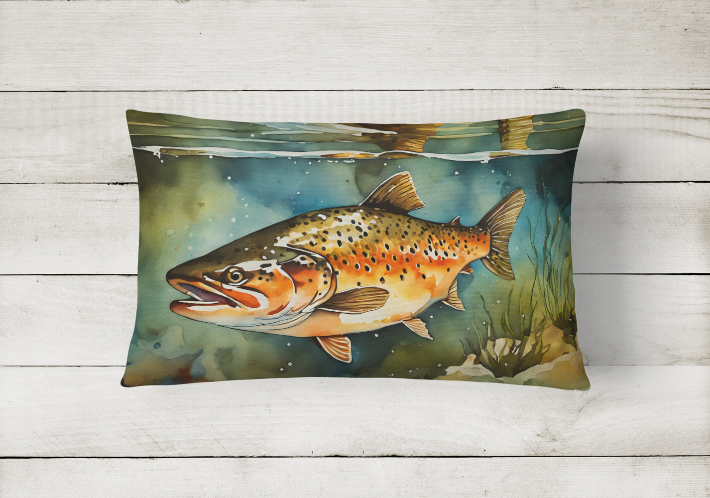 Buy this Brown Trout Throw Pillow