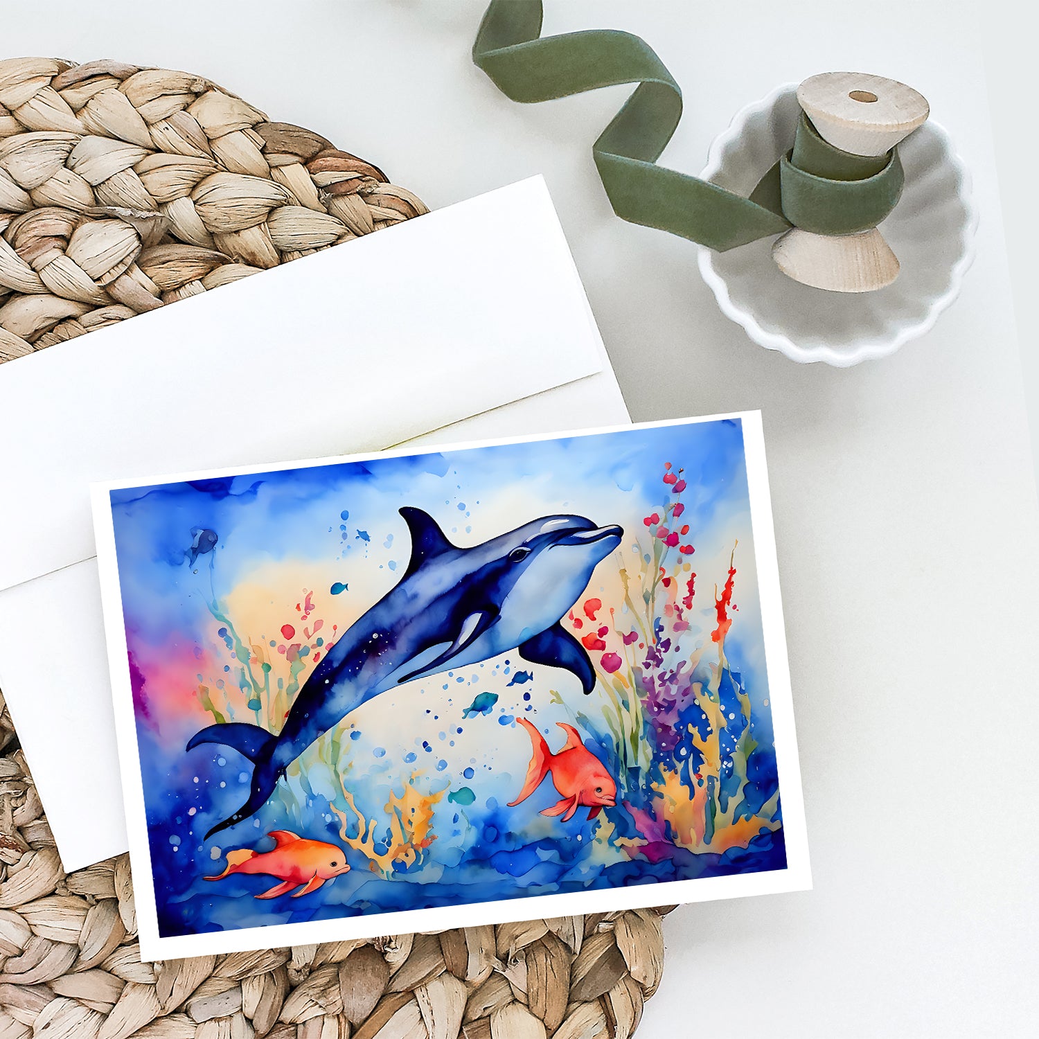 Dolphin Greeting Cards Pack of 8