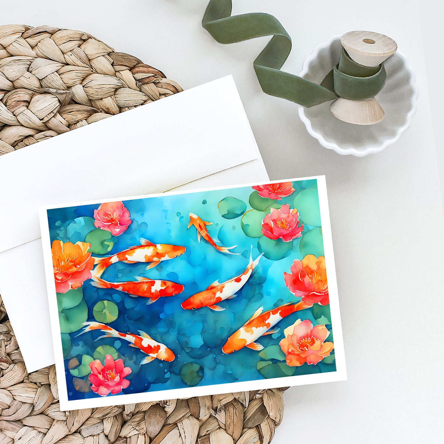 Buy this Koi Fish Greeting Cards Pack of 8