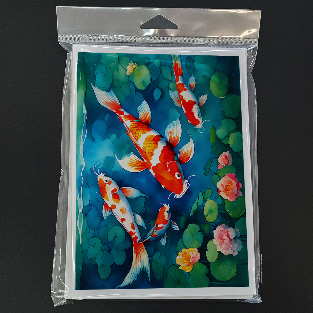 Koi Fish Greeting Cards Pack of 8