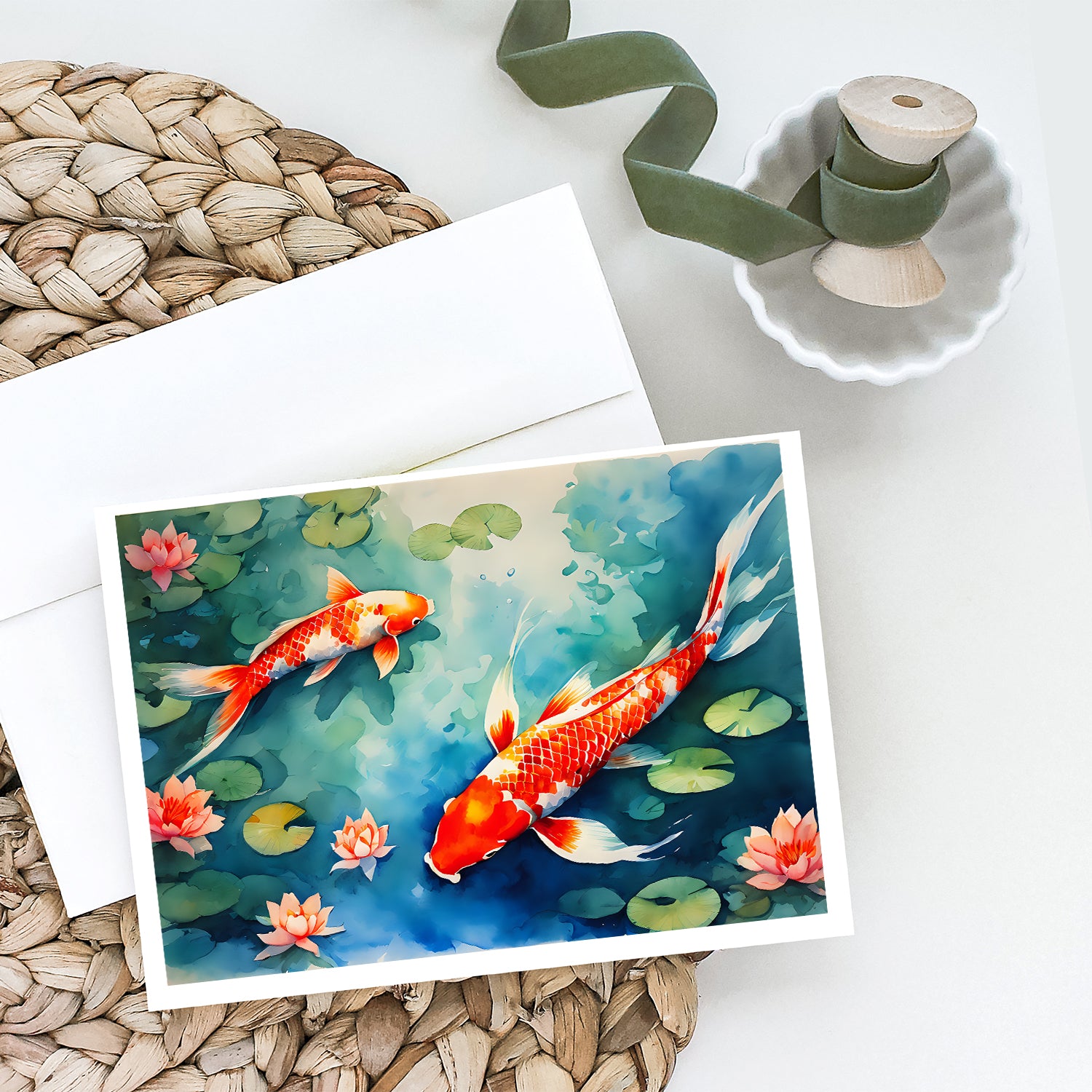 Buy this Koi Fish Greeting Cards Pack of 8