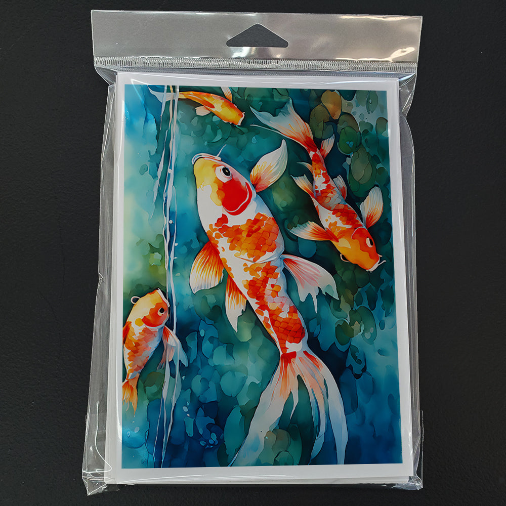 Koi Fish Greeting Cards Pack of 8