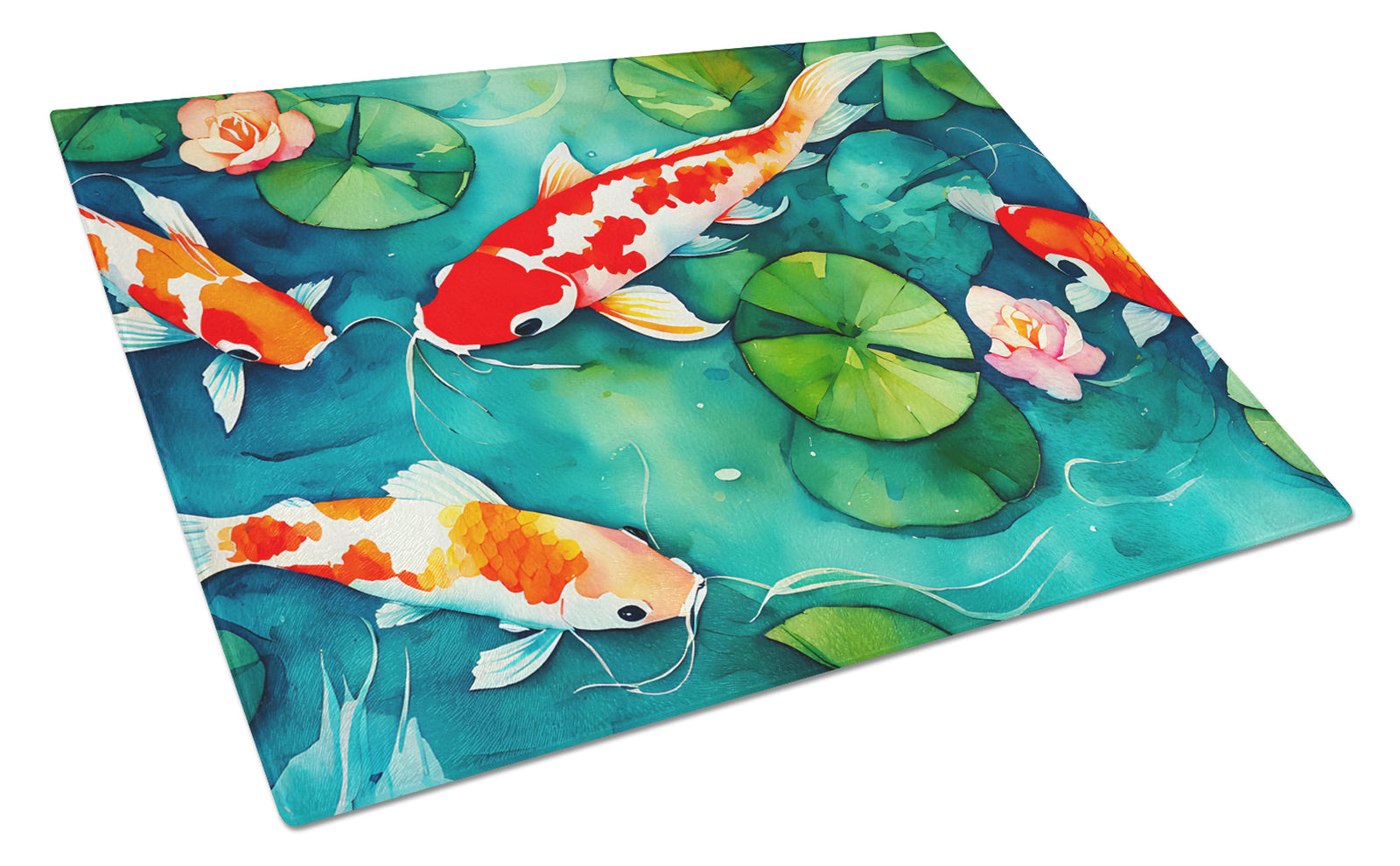 Buy this Koi Fish Glass Cutting Board Large