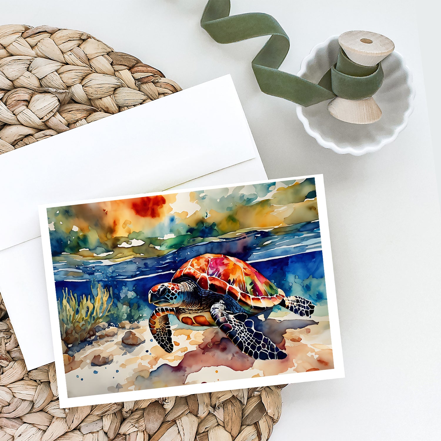 Buy this Loggerhead Sea Turtle Greeting Cards Pack of 8