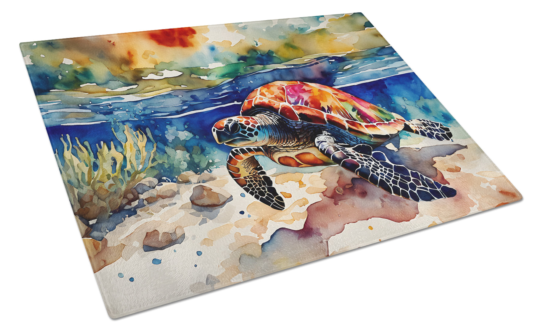 Buy this Loggerhead Sea Turtle Glass Cutting Board Large