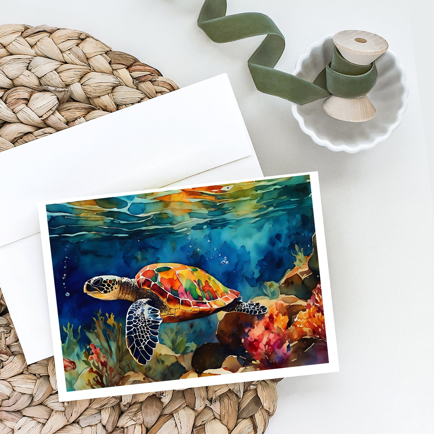 Buy this Loggerhead Sea Turtle Greeting Cards Pack of 8