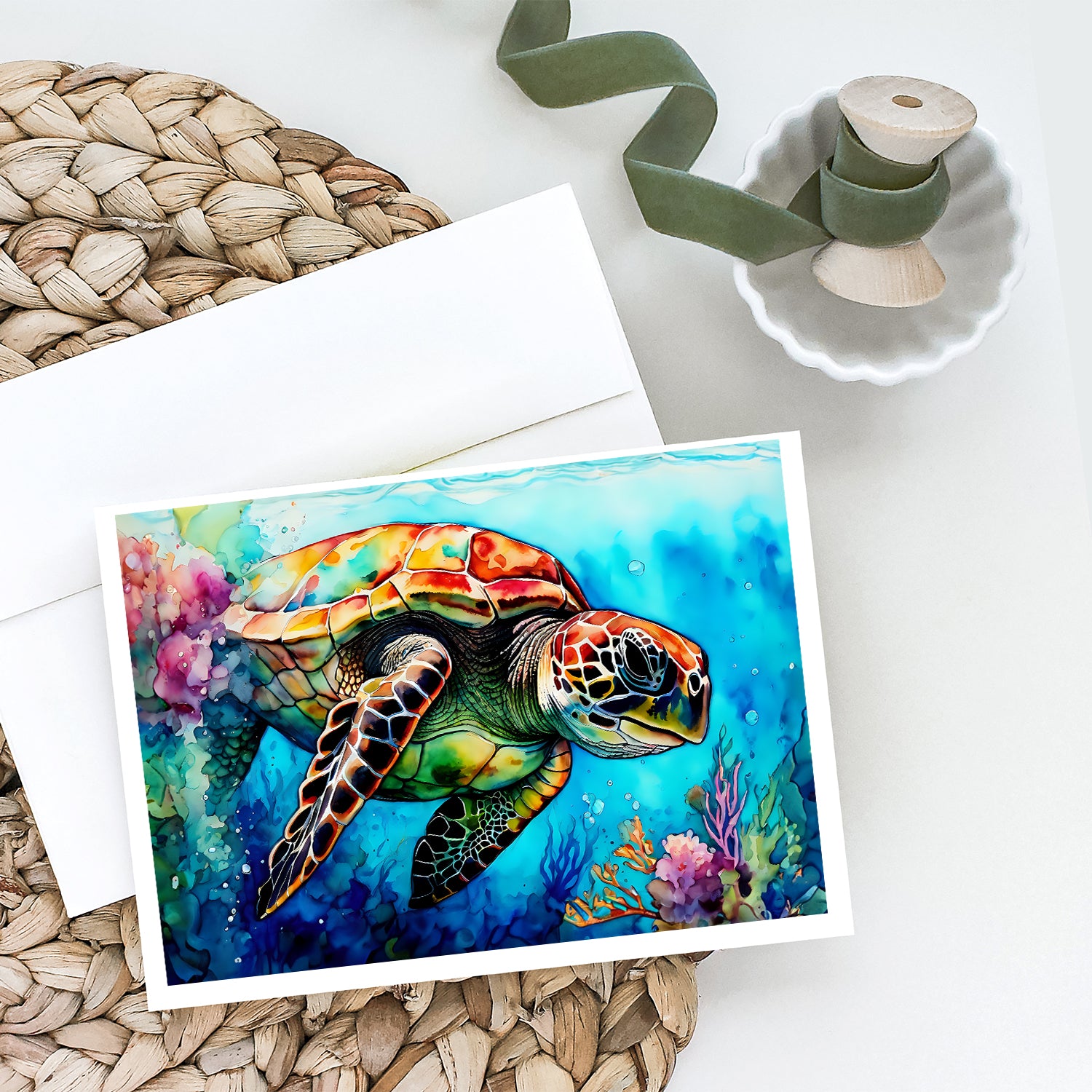 Buy this Loggerhead Sea Turtle Greeting Cards Pack of 8