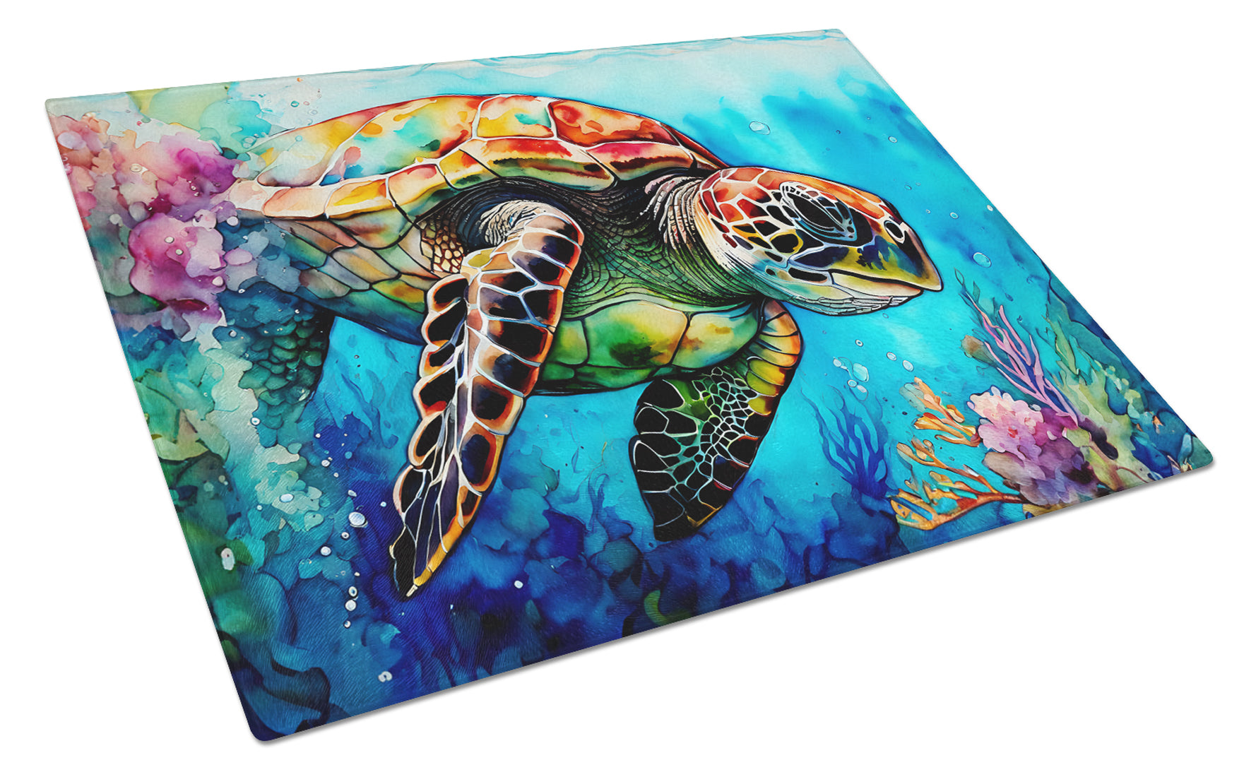 Buy this Loggerhead Sea Turtle Glass Cutting Board Large