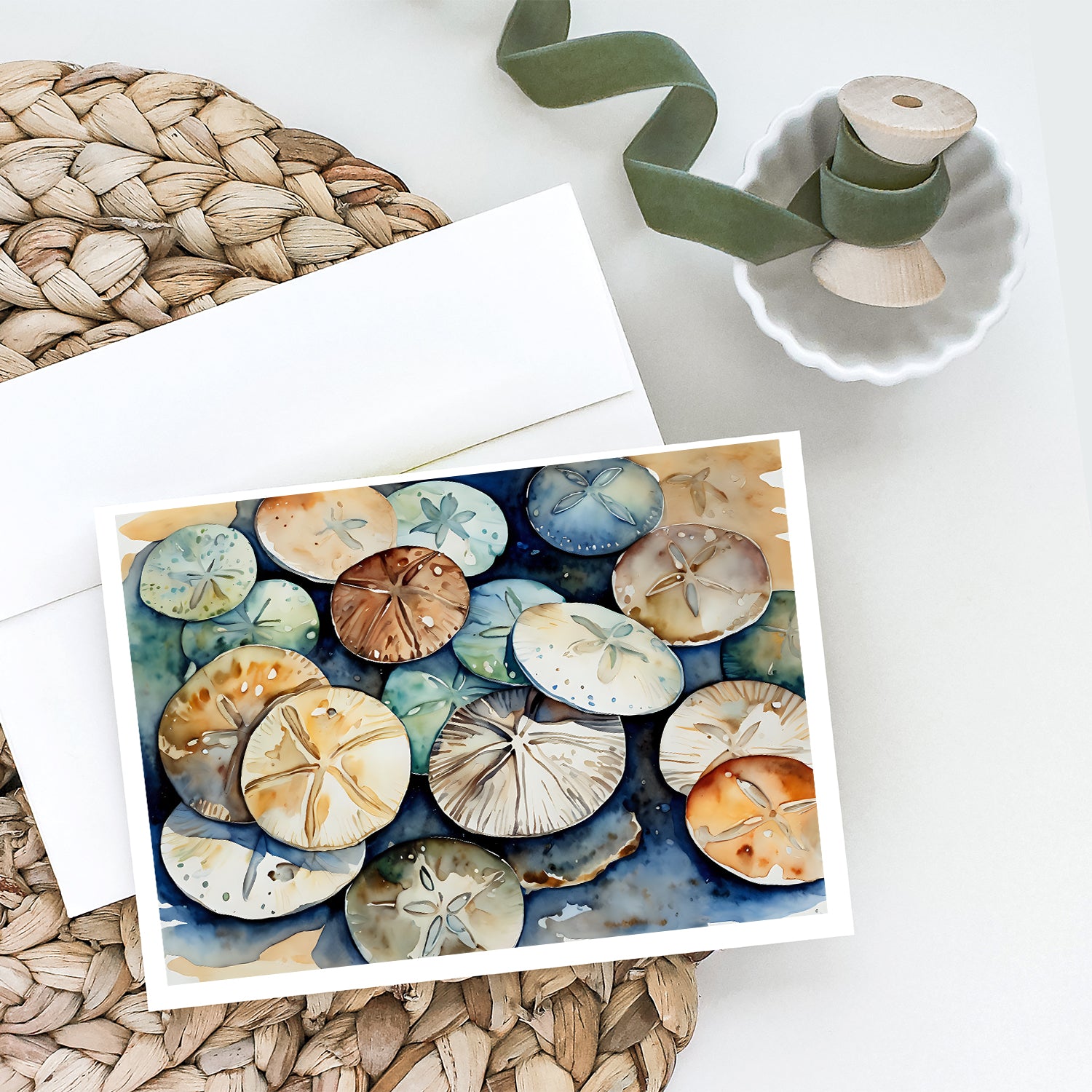 Sand Dollars Greeting Cards Pack of 8