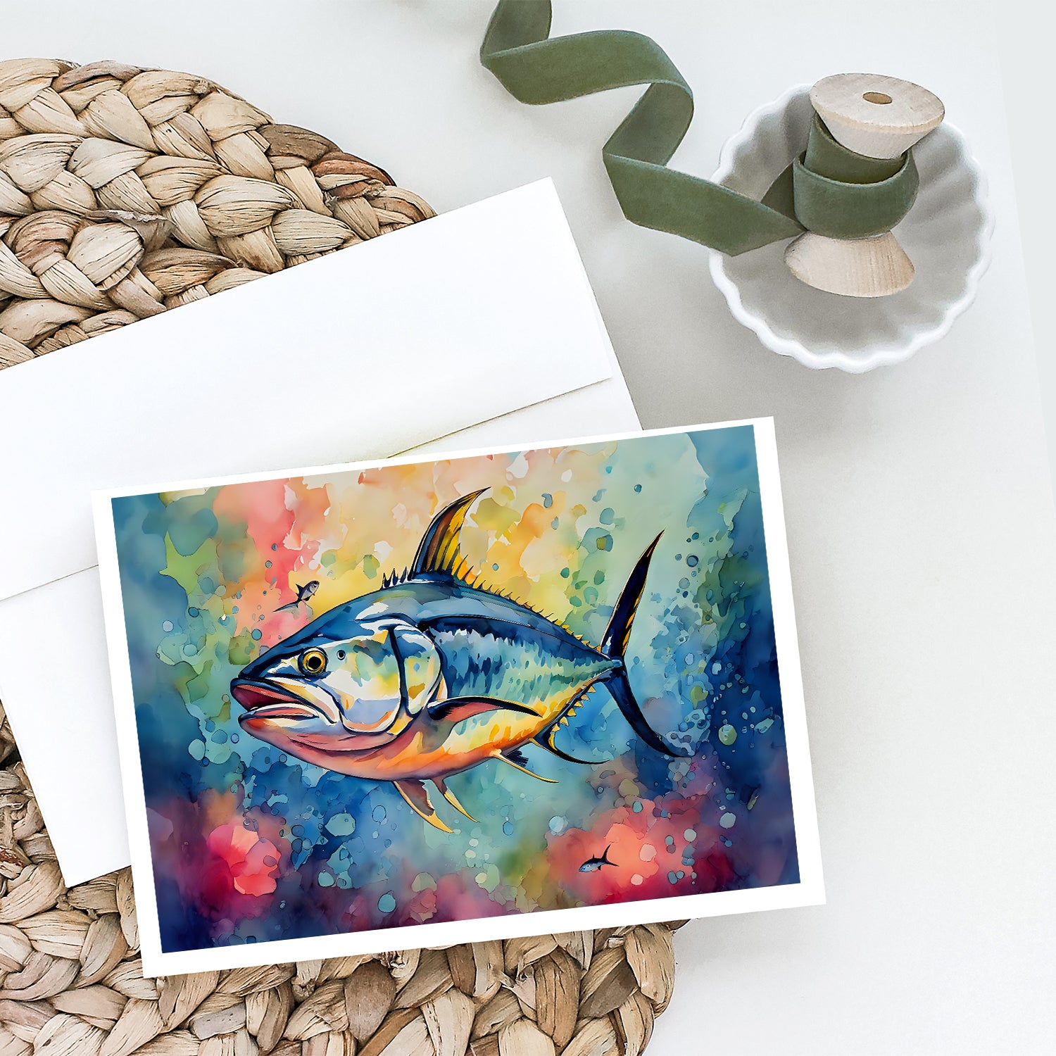 Buy this Yellowfin Tuna Greeting Cards Pack of 8