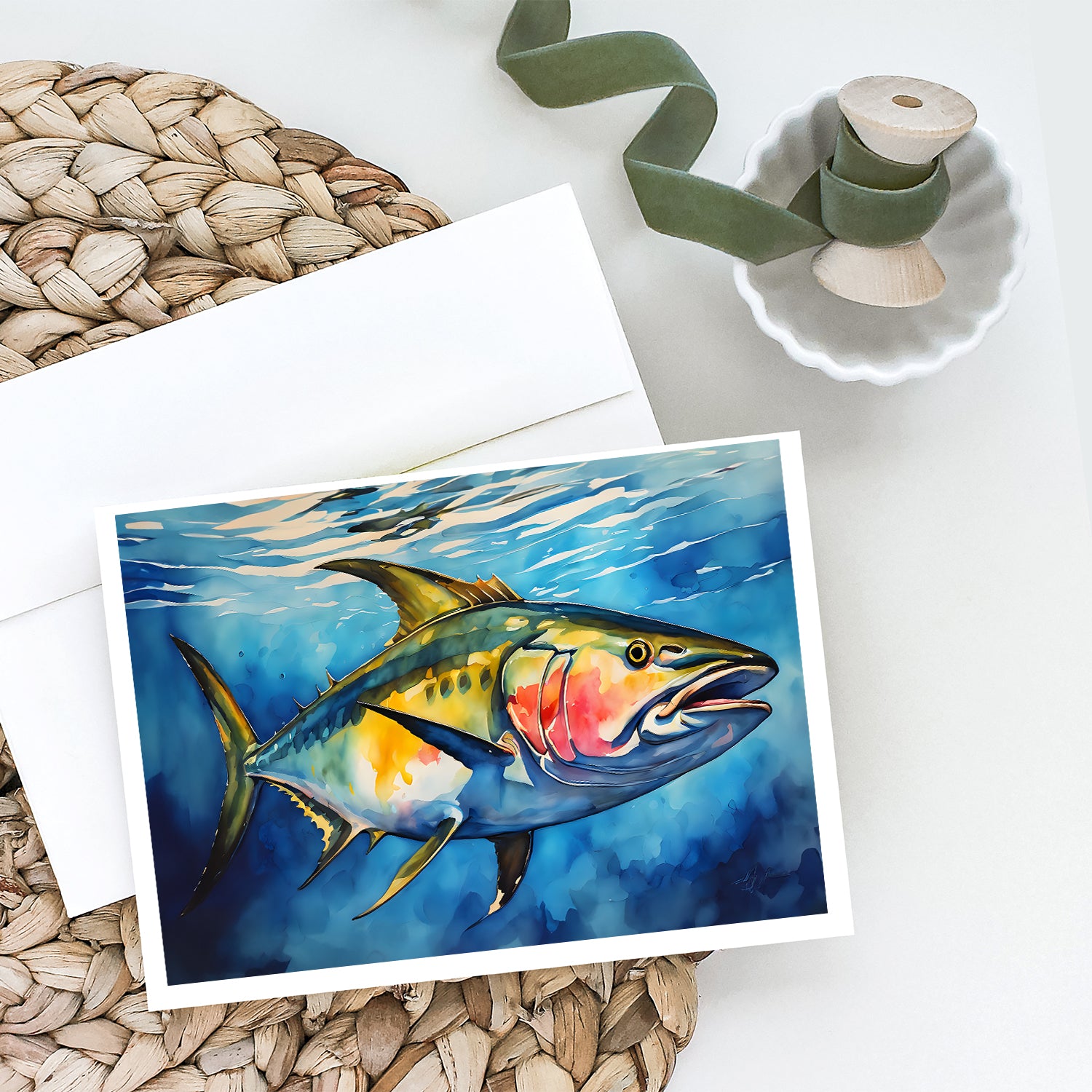 Buy this Yellowfin Tuna Greeting Cards Pack of 8