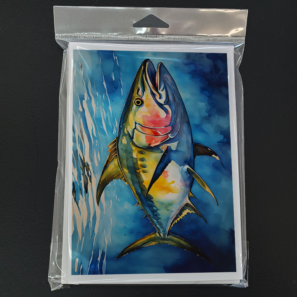 Yellowfin Tuna Greeting Cards Pack of 8