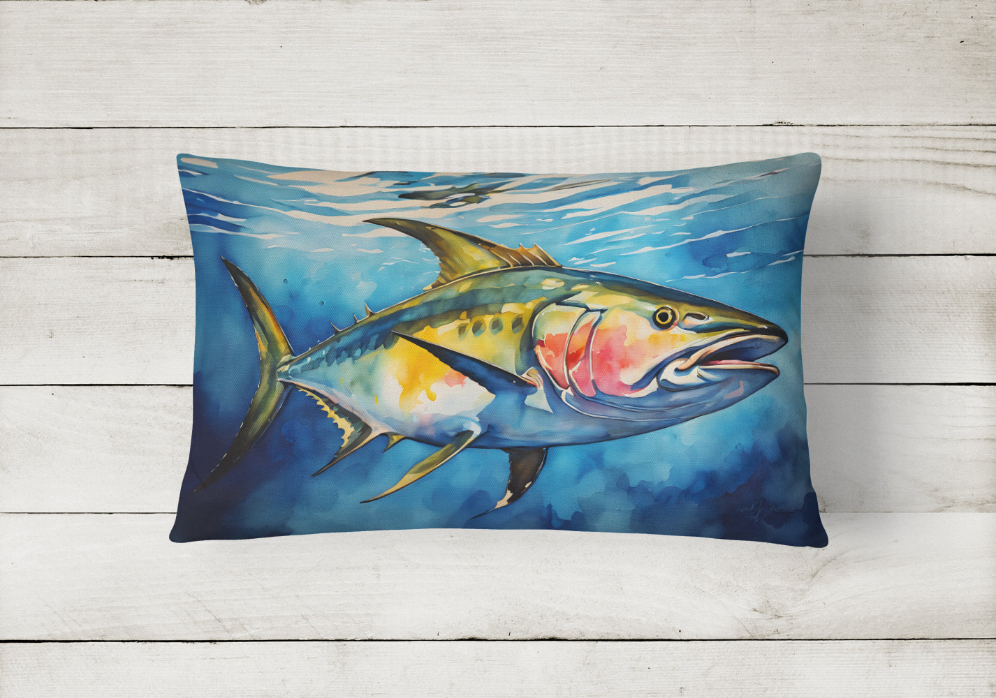 Yellowfin Tuna Throw Pillow