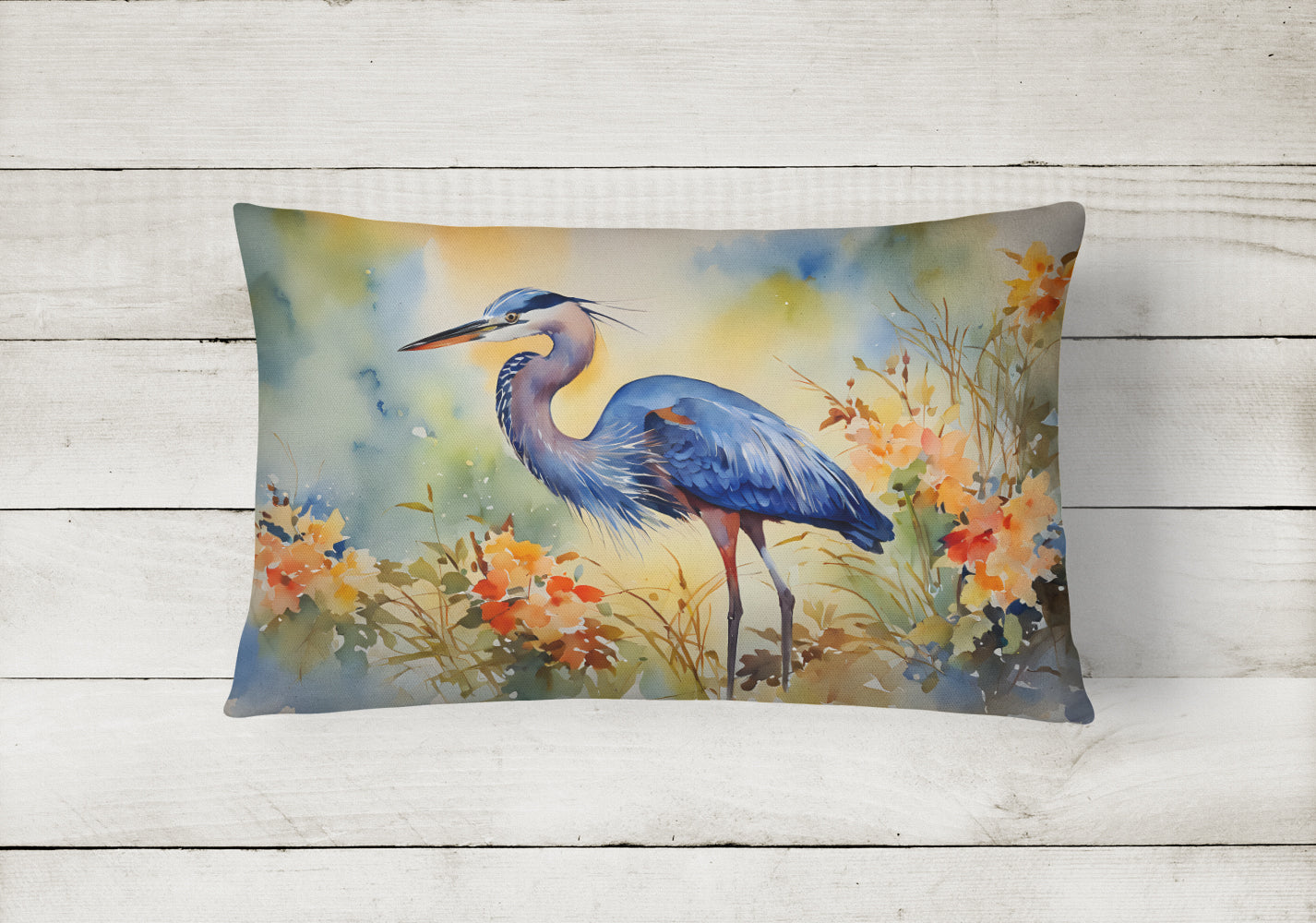 Blue Heron Throw Pillow