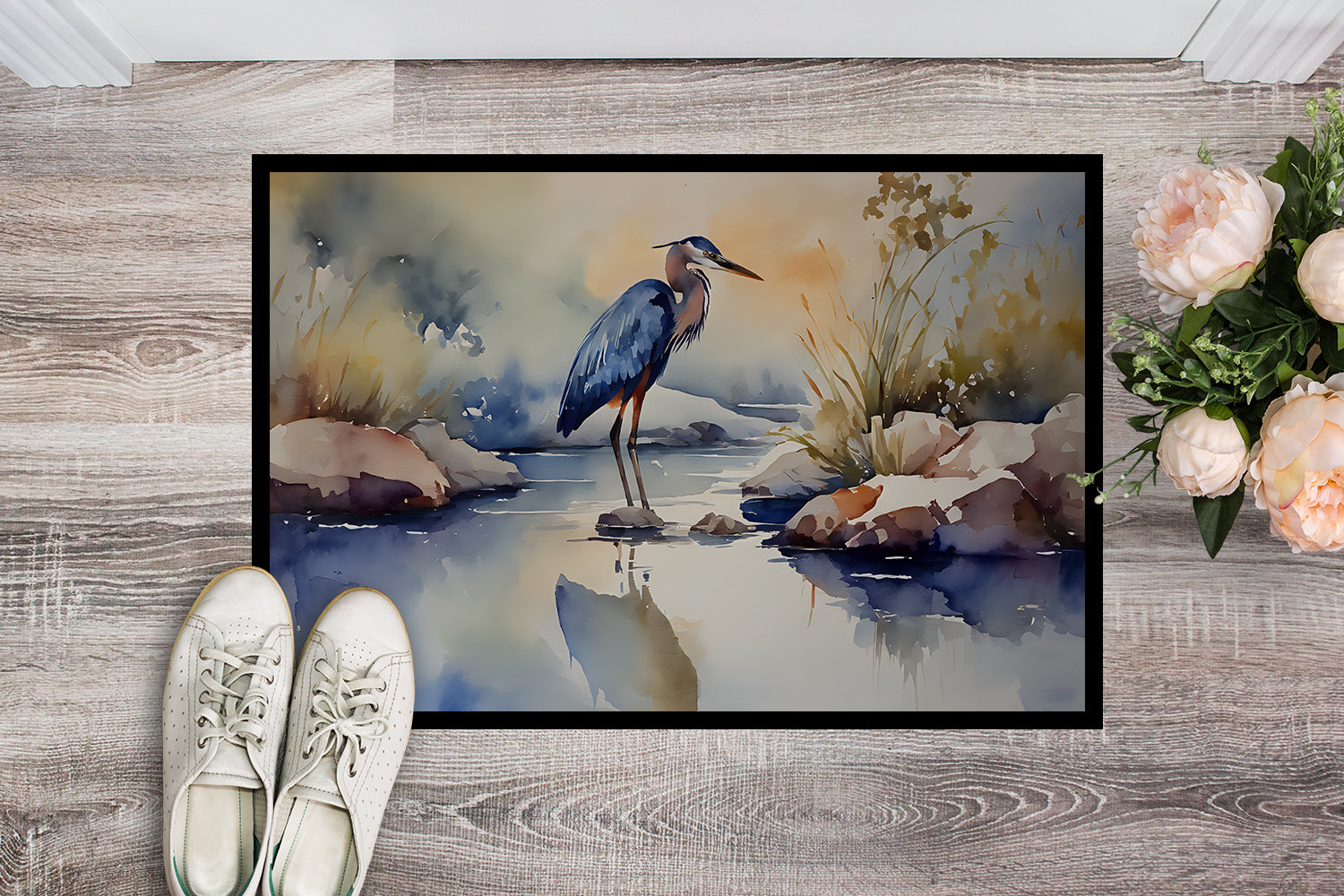 Blue Heron Doormat