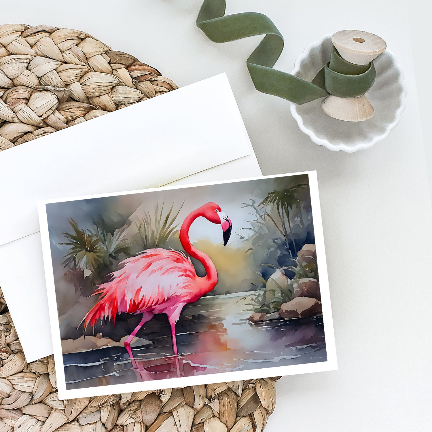 Buy this Flamingo Greeting Cards Pack of 8