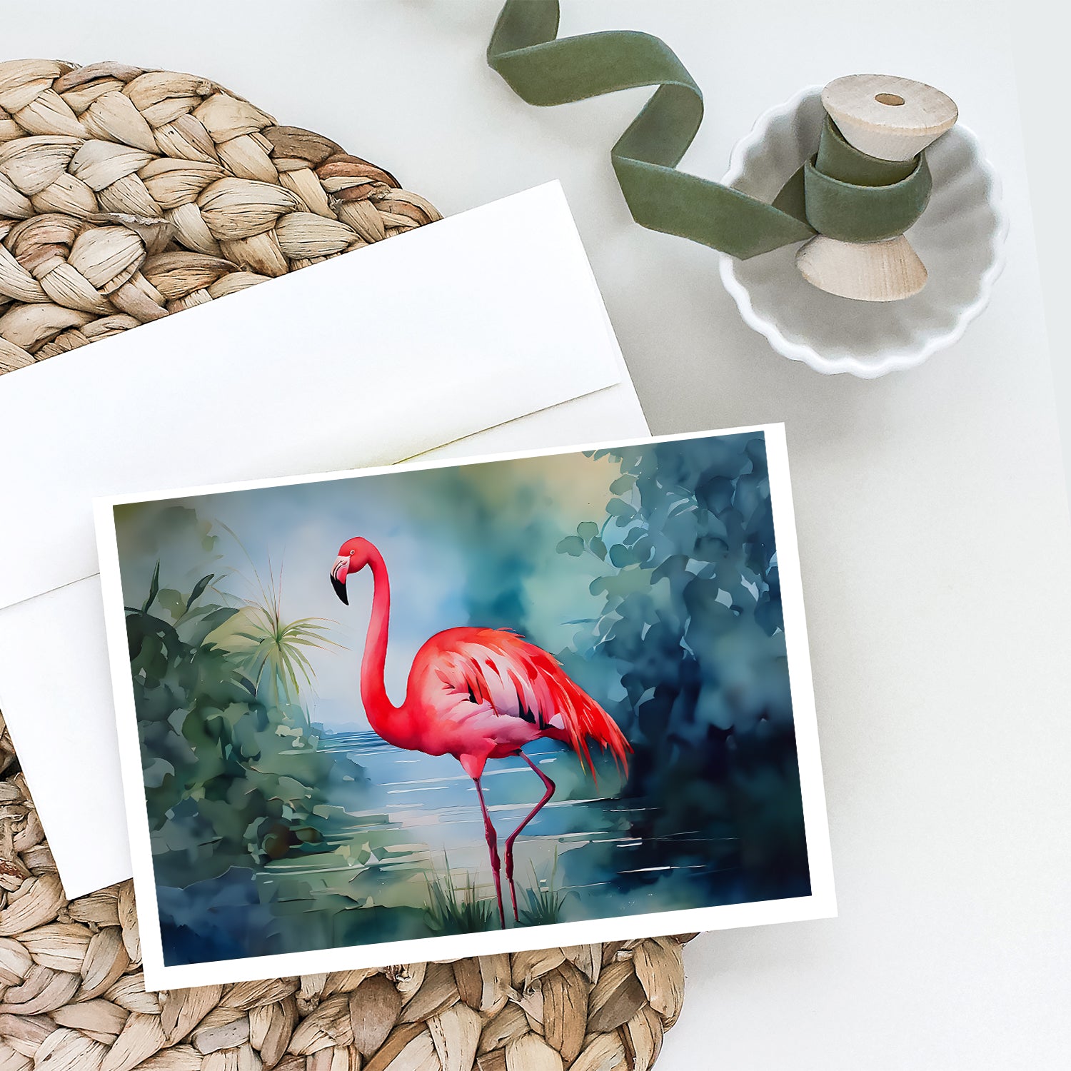 Buy this Flamingo Greeting Cards Pack of 8