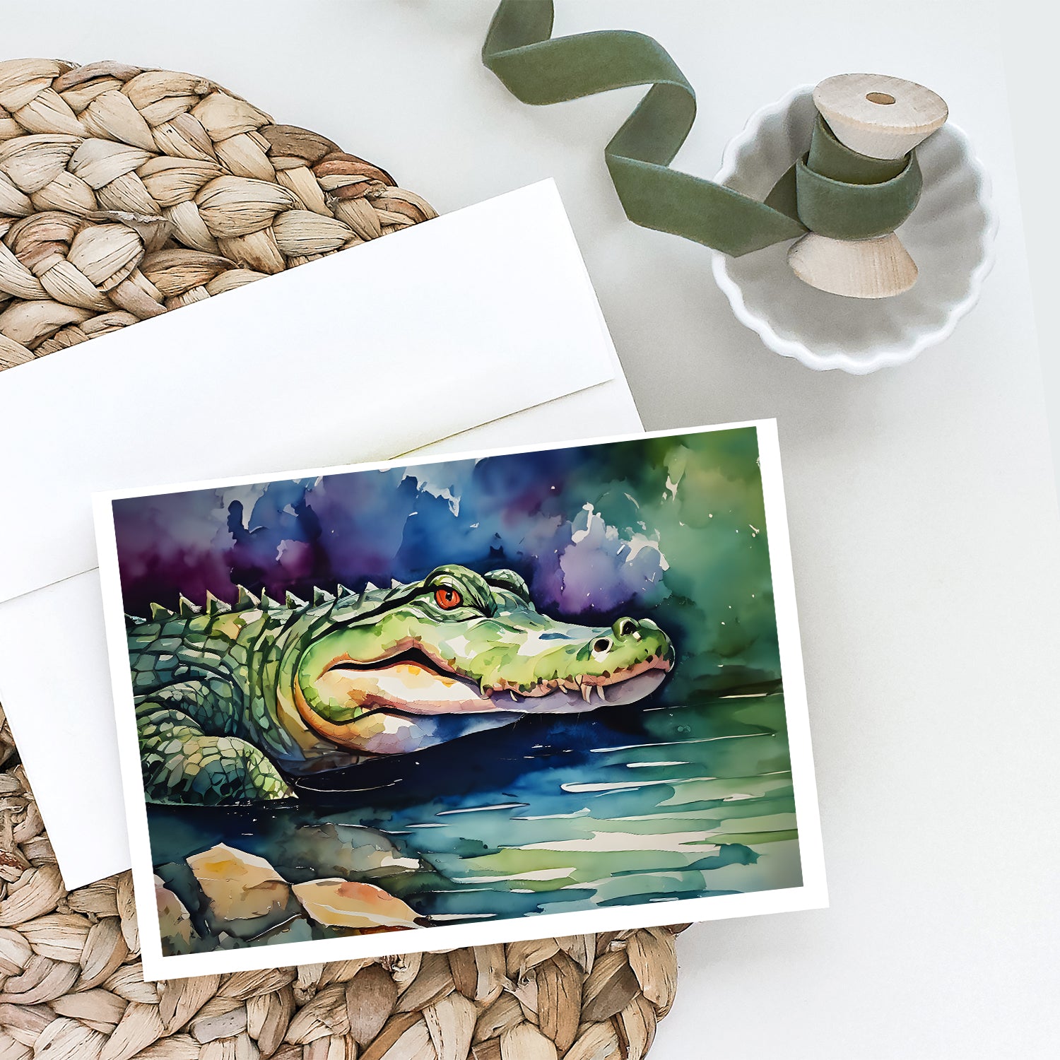 Buy this Alligator Greeting Cards Pack of 8