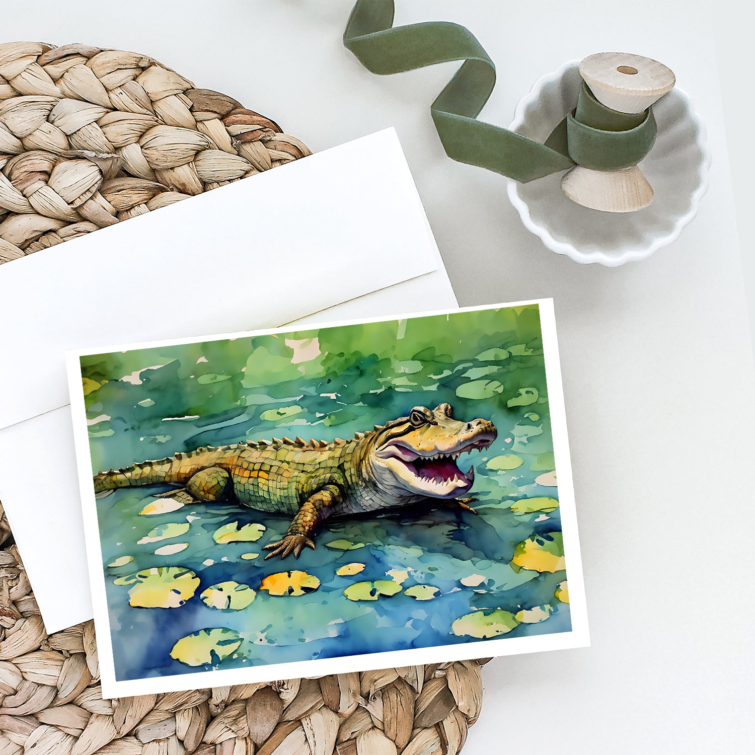 Alligator Greeting Cards Pack of 8