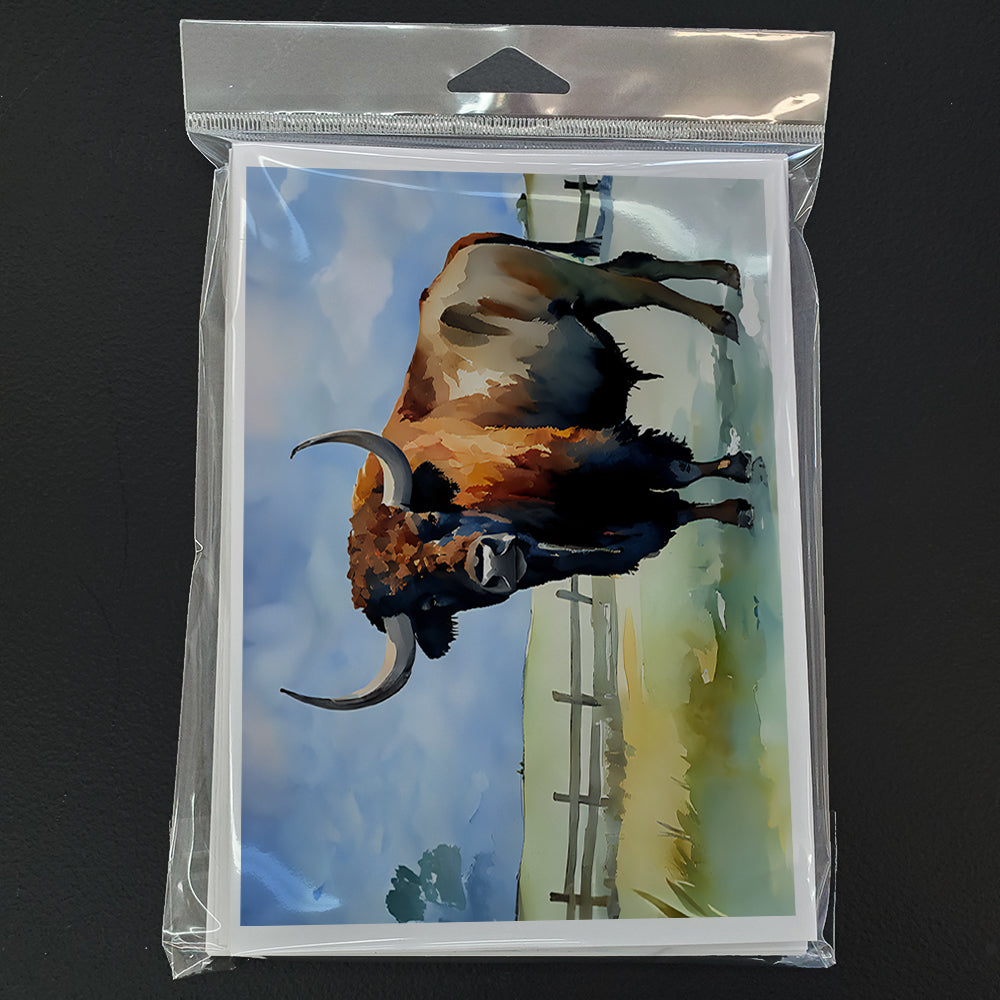 American Bison Greeting Cards Pack of 8