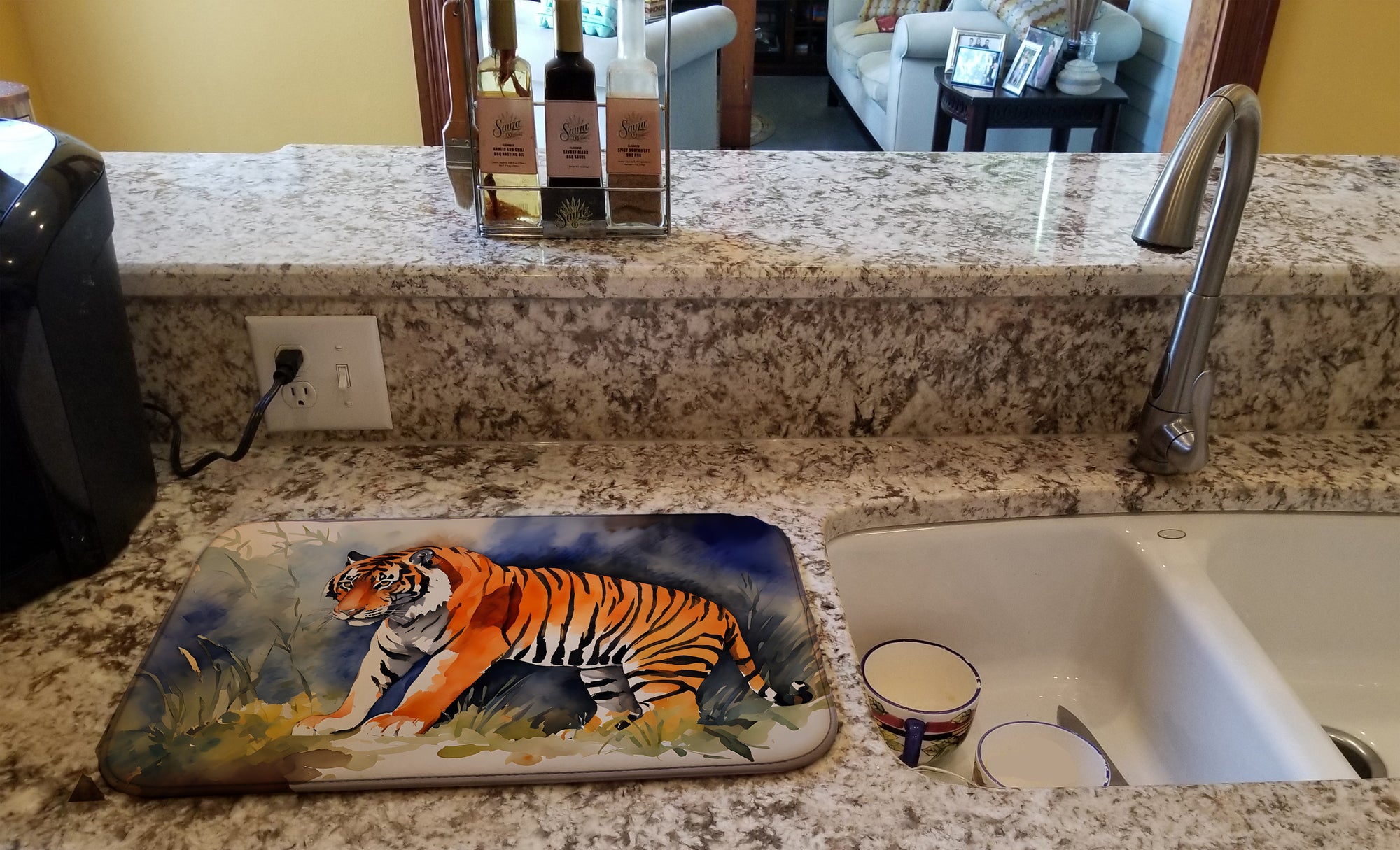 Bengal Tiger Dish Drying Mat