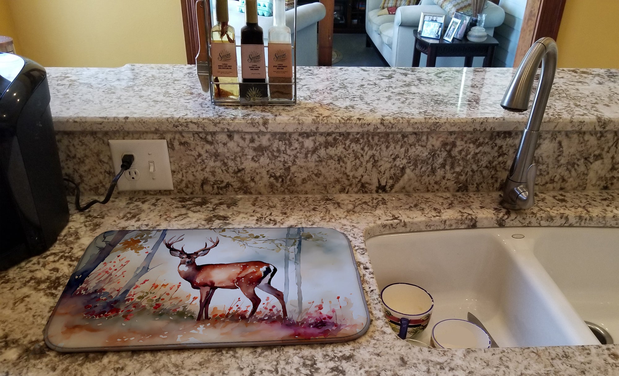 Deer Dish Drying Mat