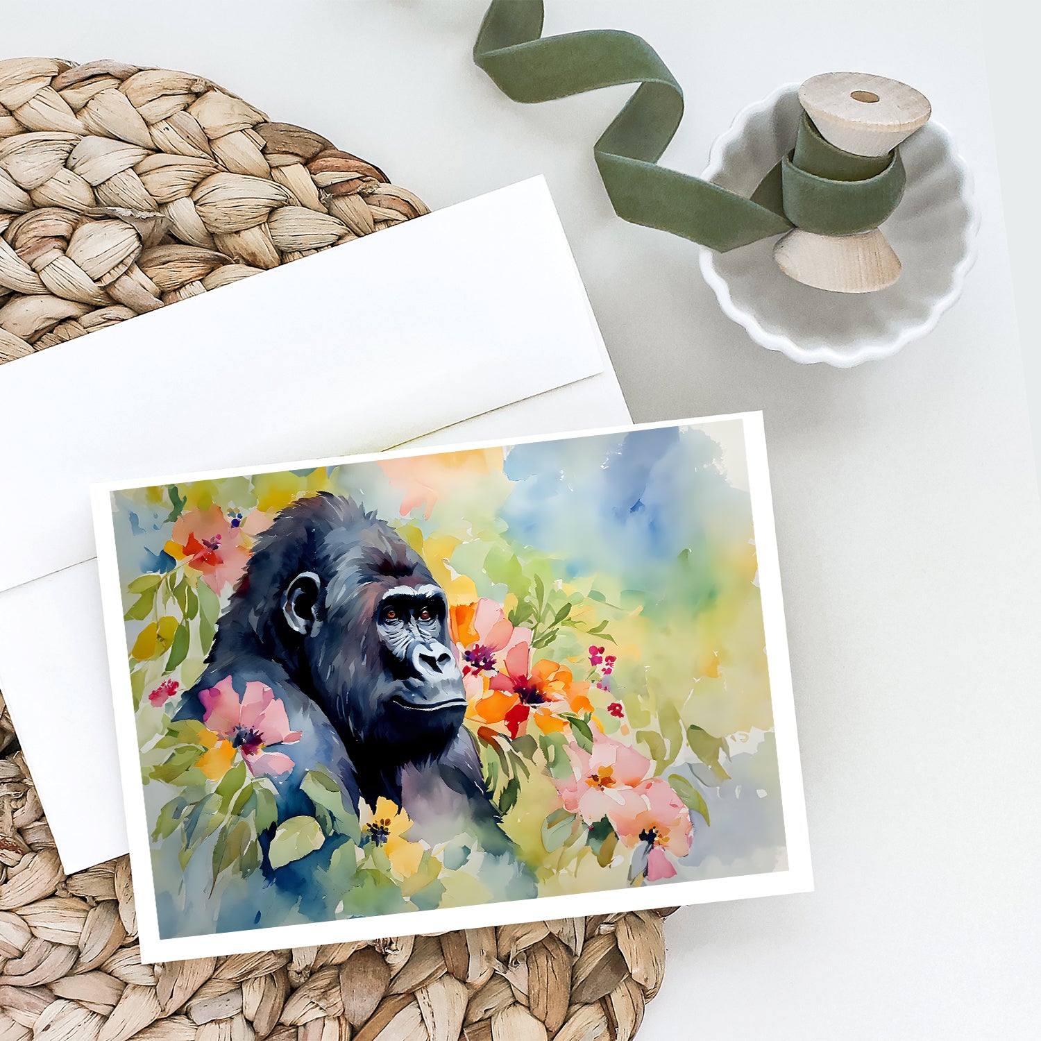 Buy this Gorilla Greeting Cards Pack of 8