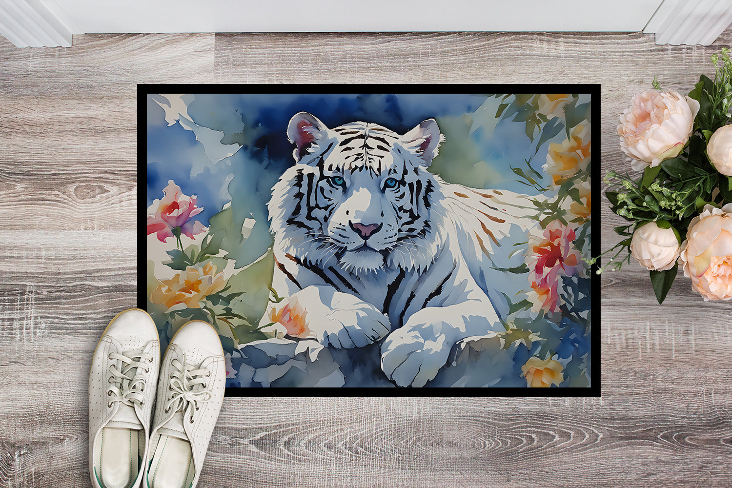 White Tiger Doormat