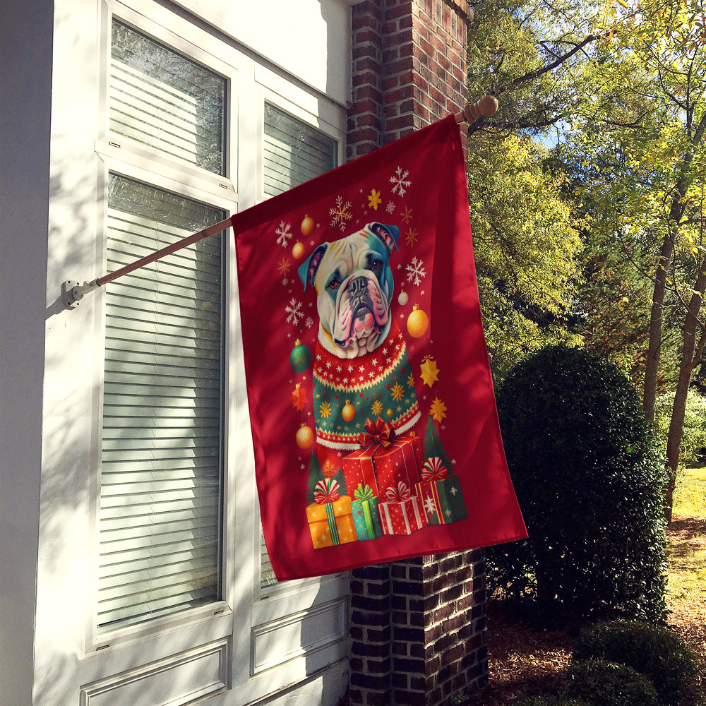 American Bulldog Holiday Christmas House Flag