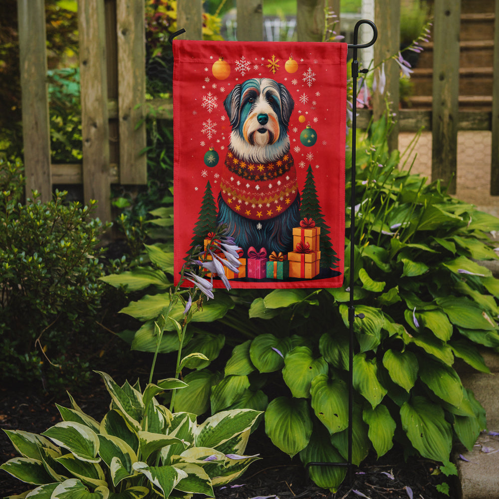 Buy this Bearded Collie Holiday Christmas Garden Flag