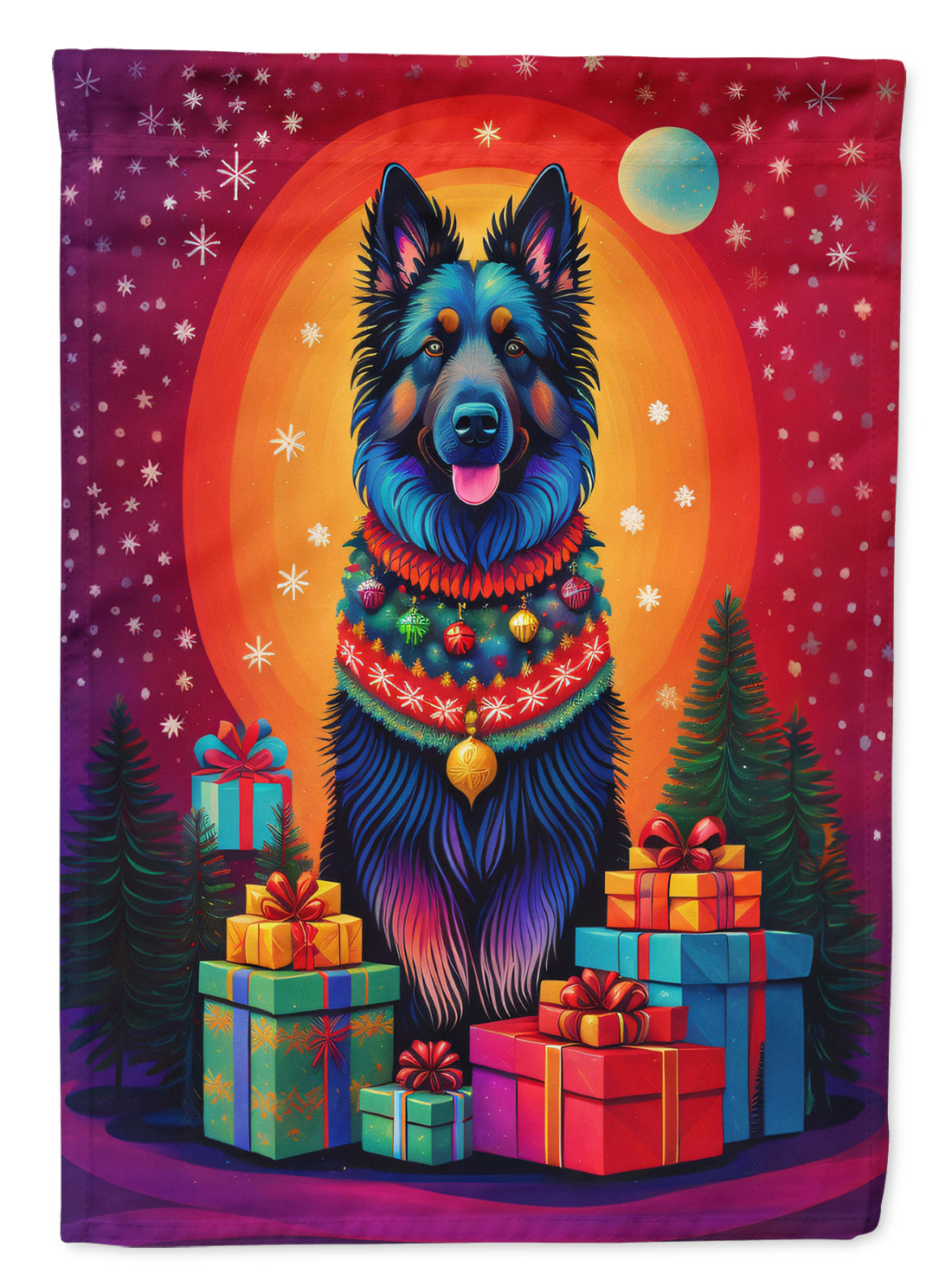 Buy this Belgian Sheepdog Holiday Christmas Garden Flag