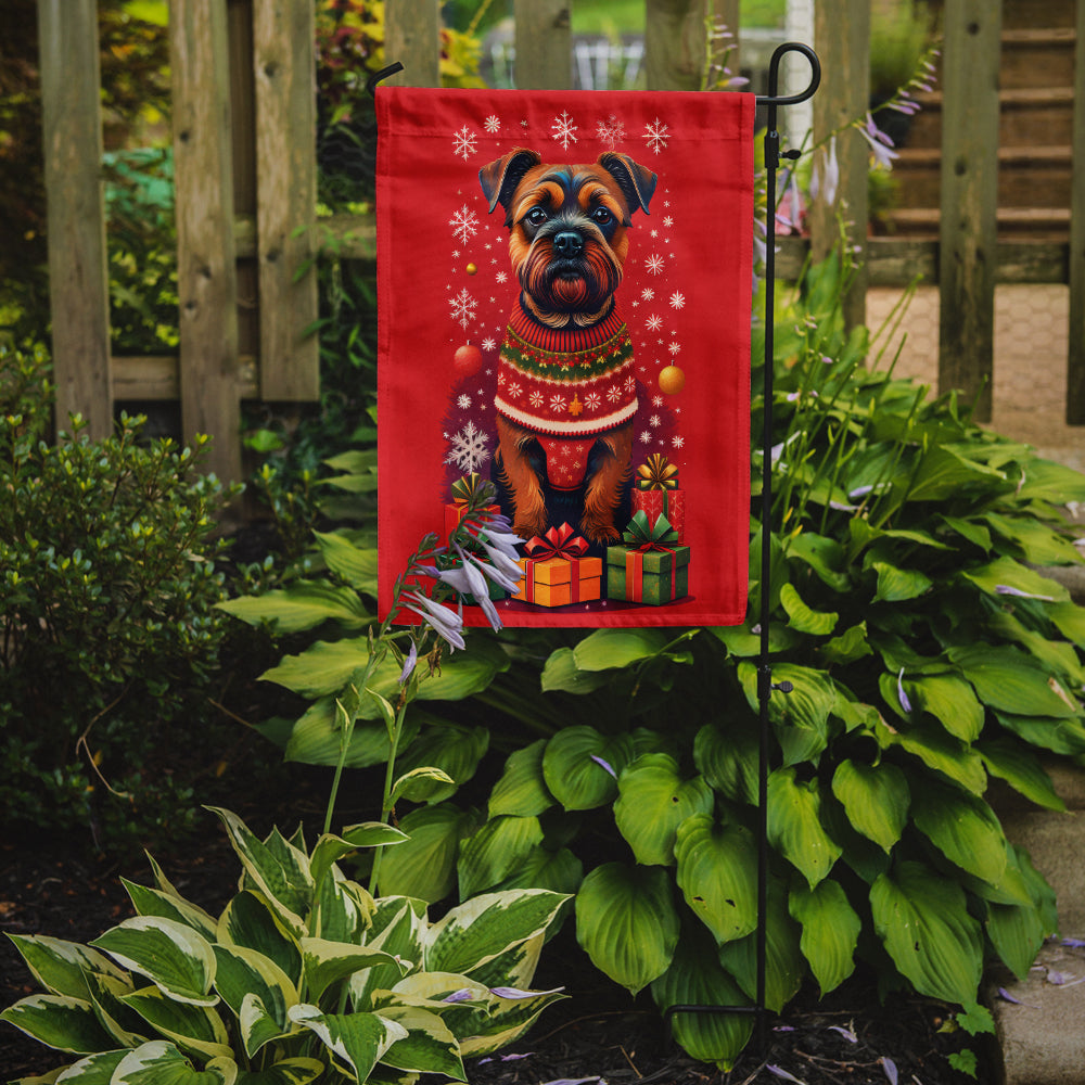 Buy this Border Terrier Holiday Christmas Garden Flag