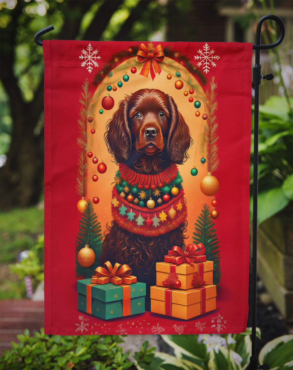 Boykin Spaniel Holiday Christmas Garden Flag