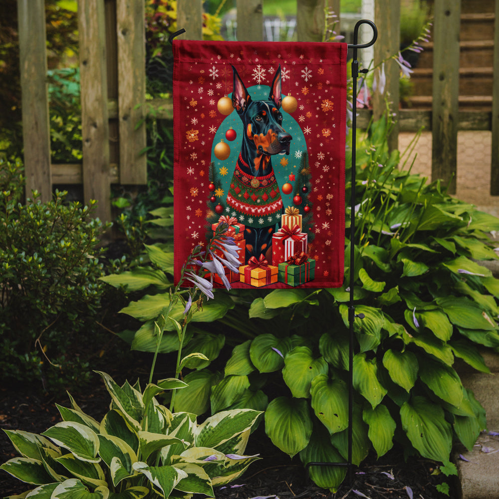 Buy this Doberman Pinscher Holiday Christmas Garden Flag