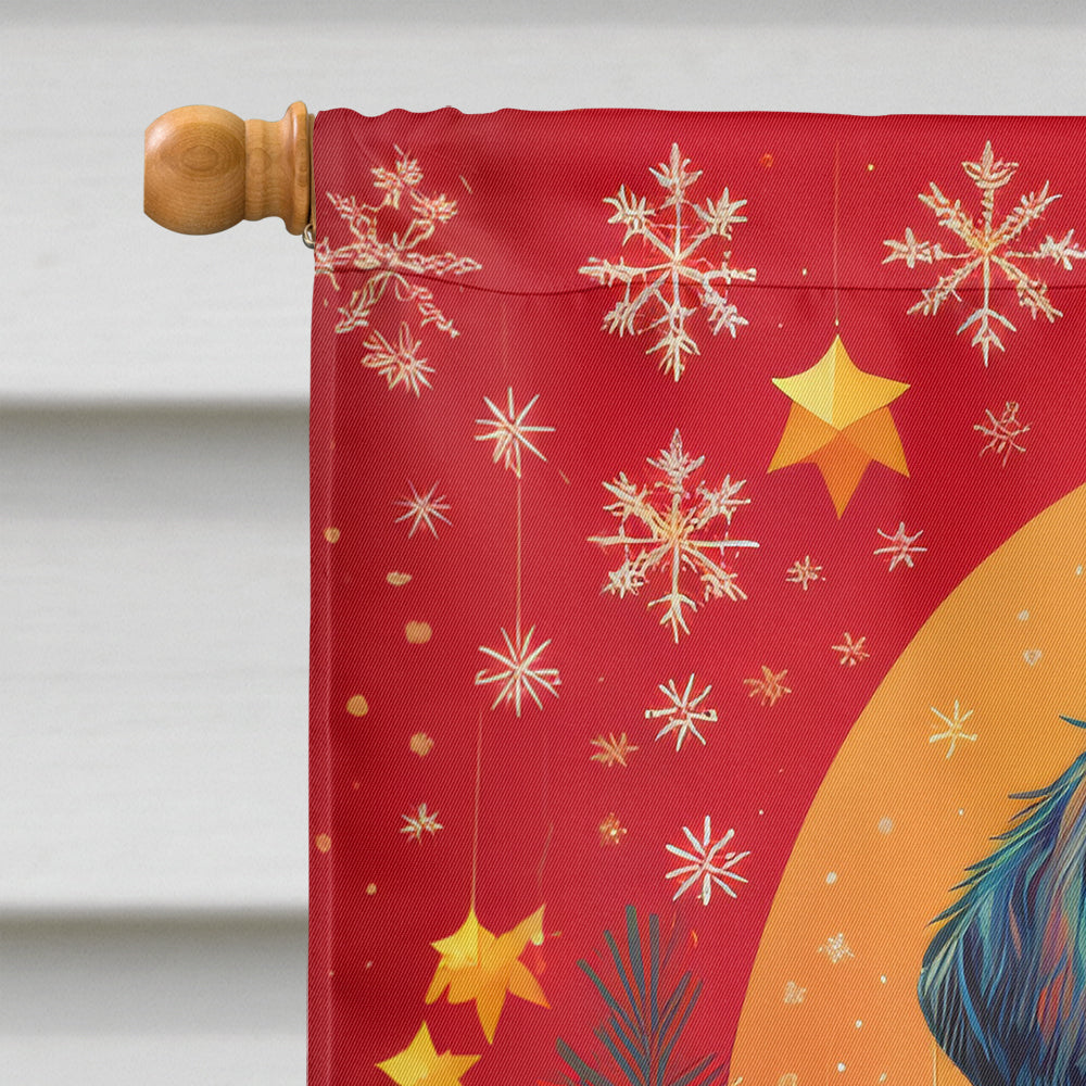 Flat-Coated Retriever Holiday Christmas House Flag