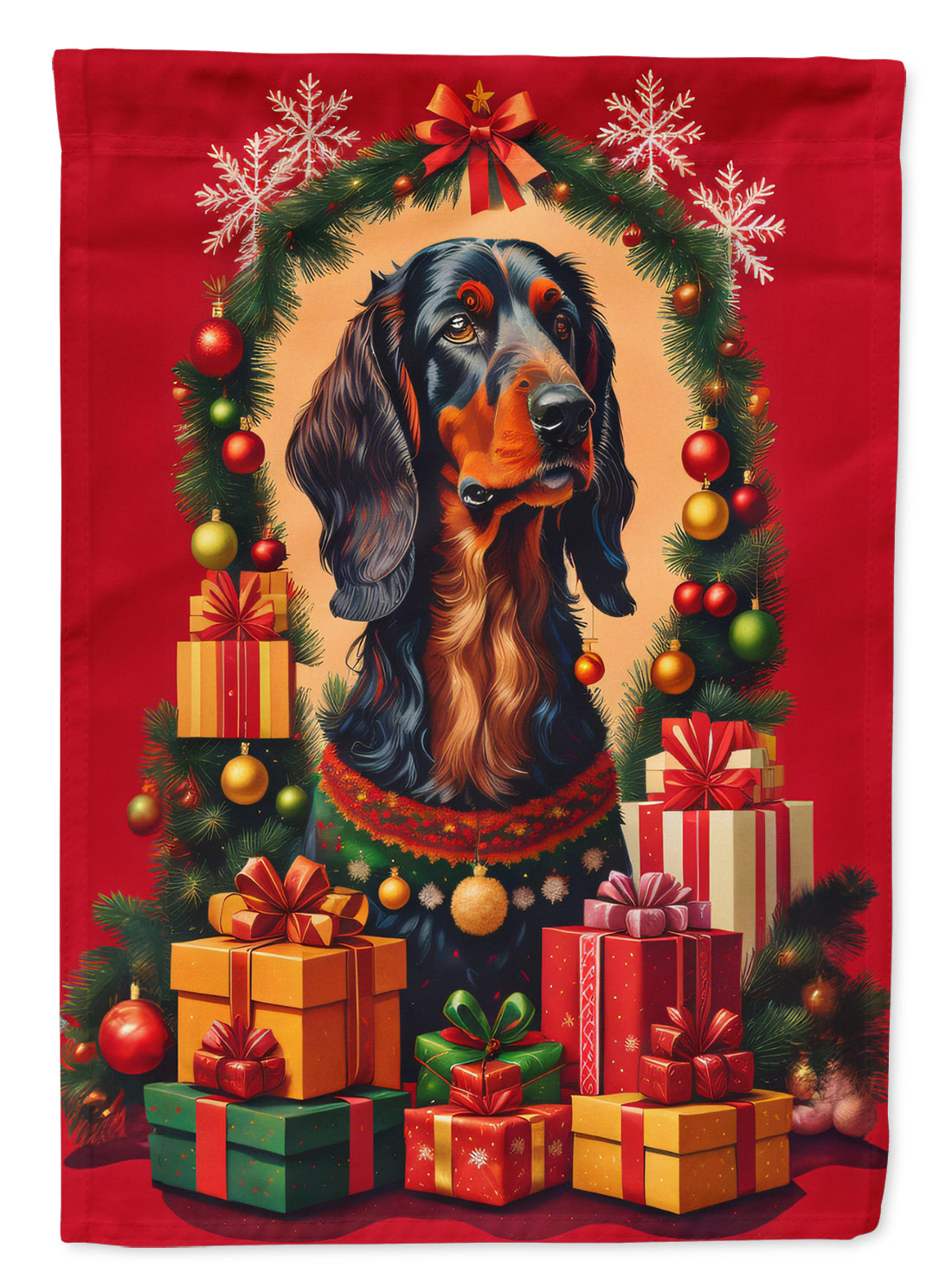 Buy this Gordon Setter Holiday Christmas Garden Flag