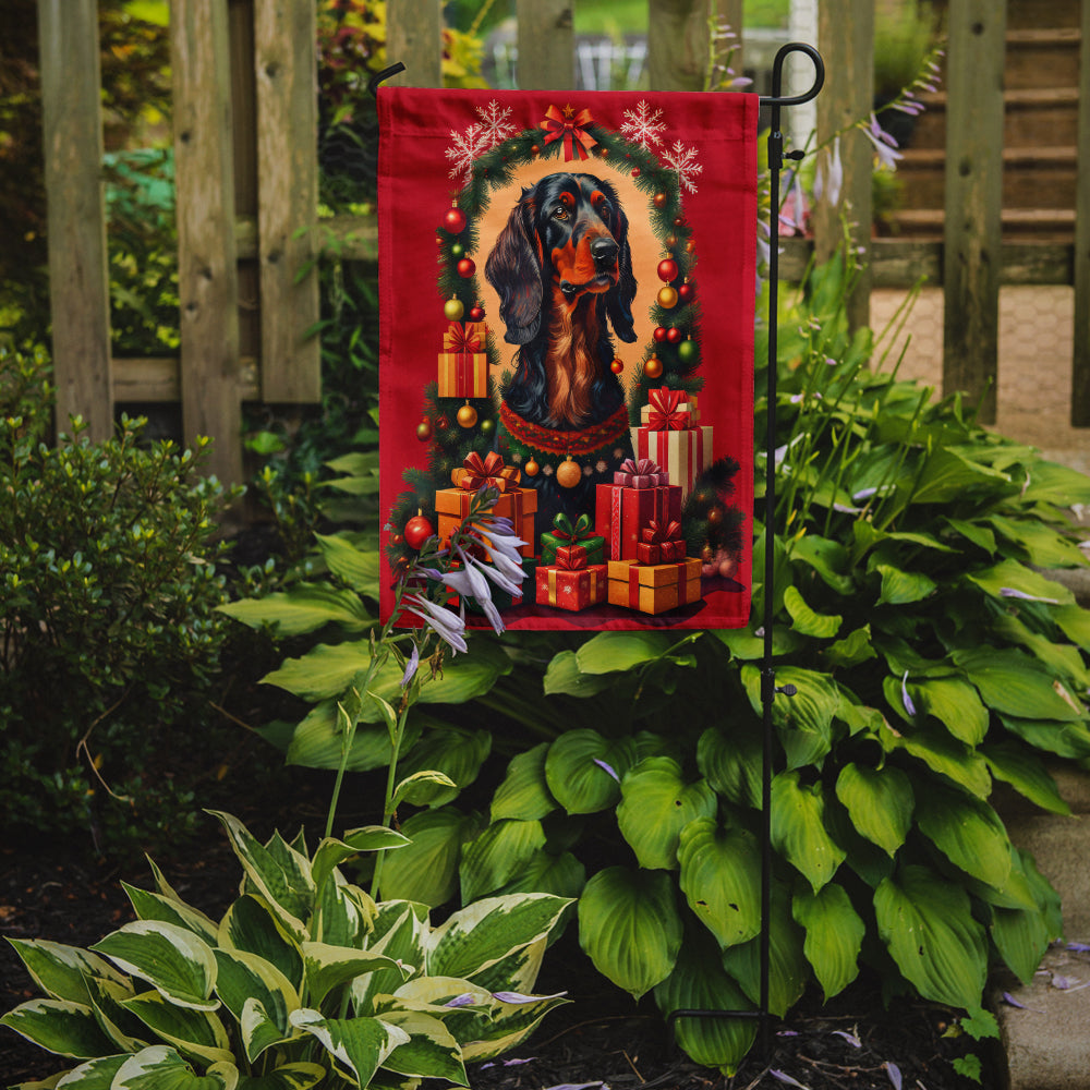 Gordon Setter Holiday Christmas Garden Flag