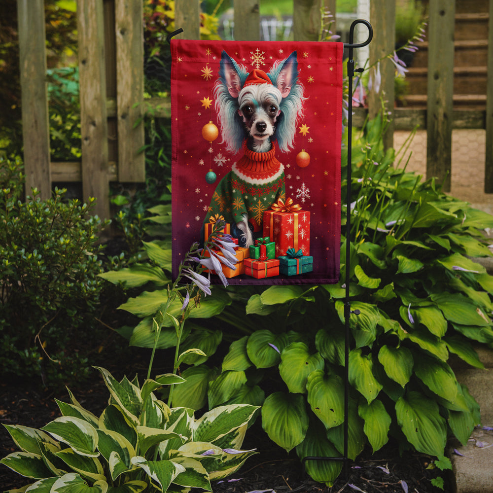 Buy this Chinese Crested Holiday Christmas Garden Flag