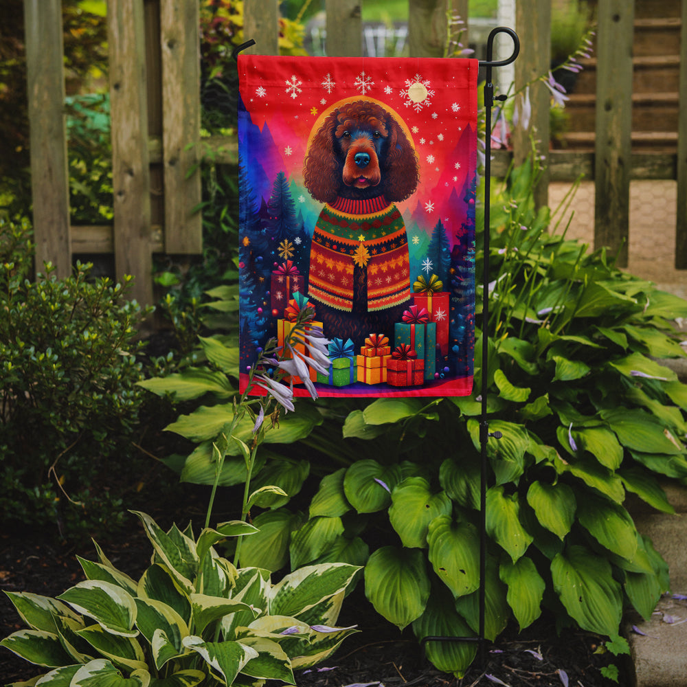 Buy this Irish Water Spaniel Holiday Christmas Garden Flag