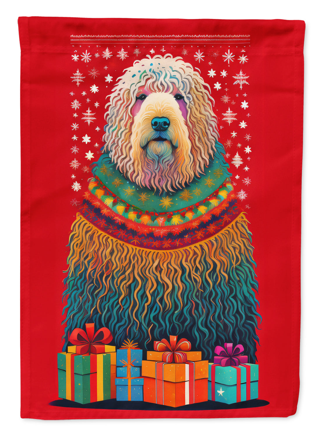 Buy this Komondor Holiday Christmas Garden Flag