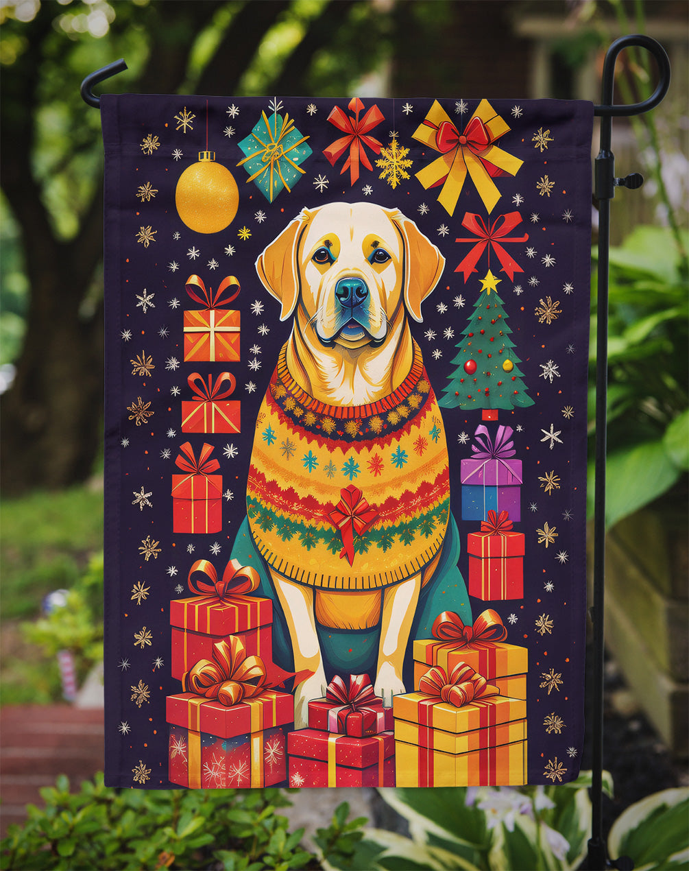 Labrador Retriever Holiday Christmas Garden Flag