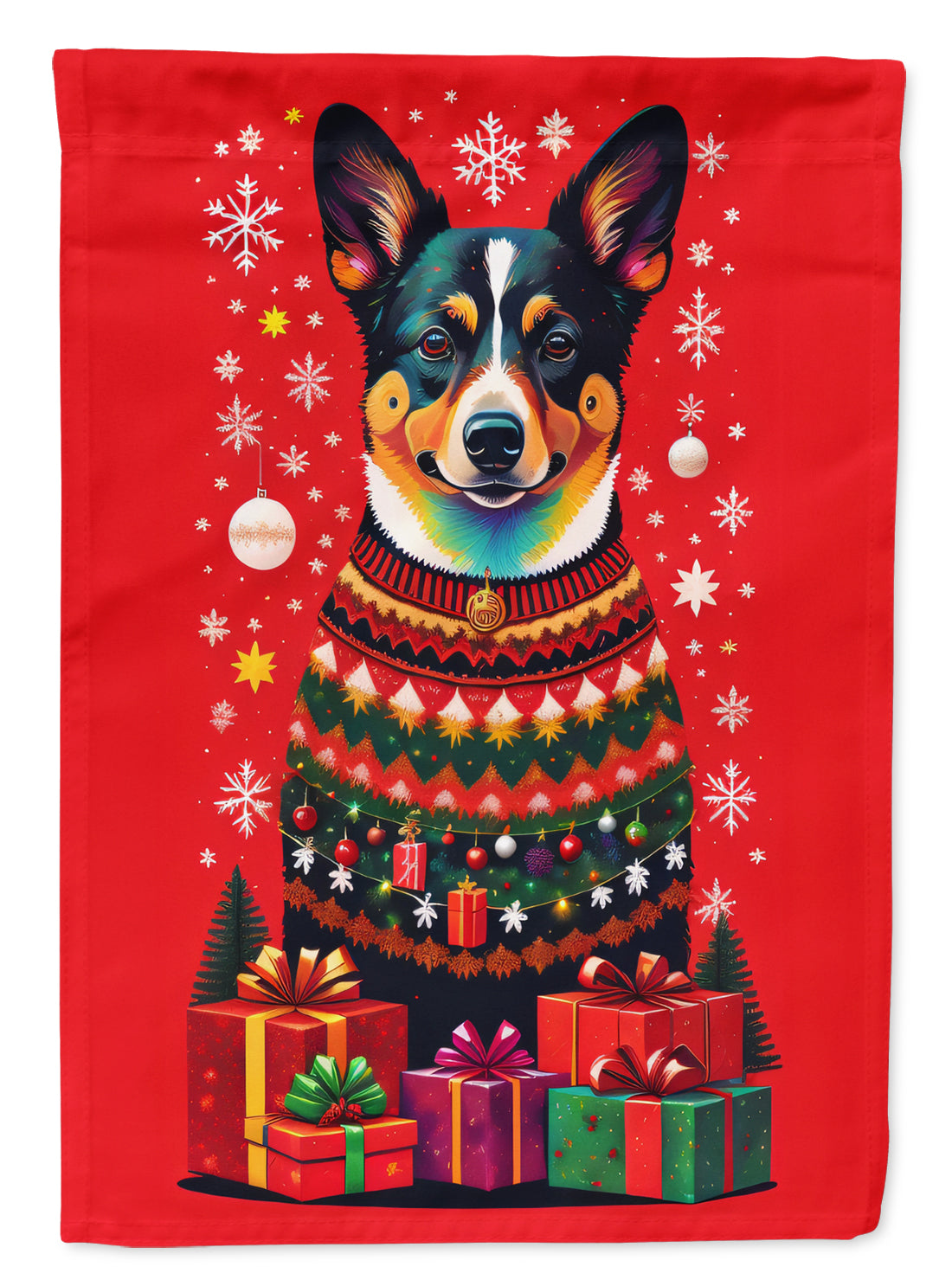 Buy this Lancashire Heeler Holiday Christmas House Flag