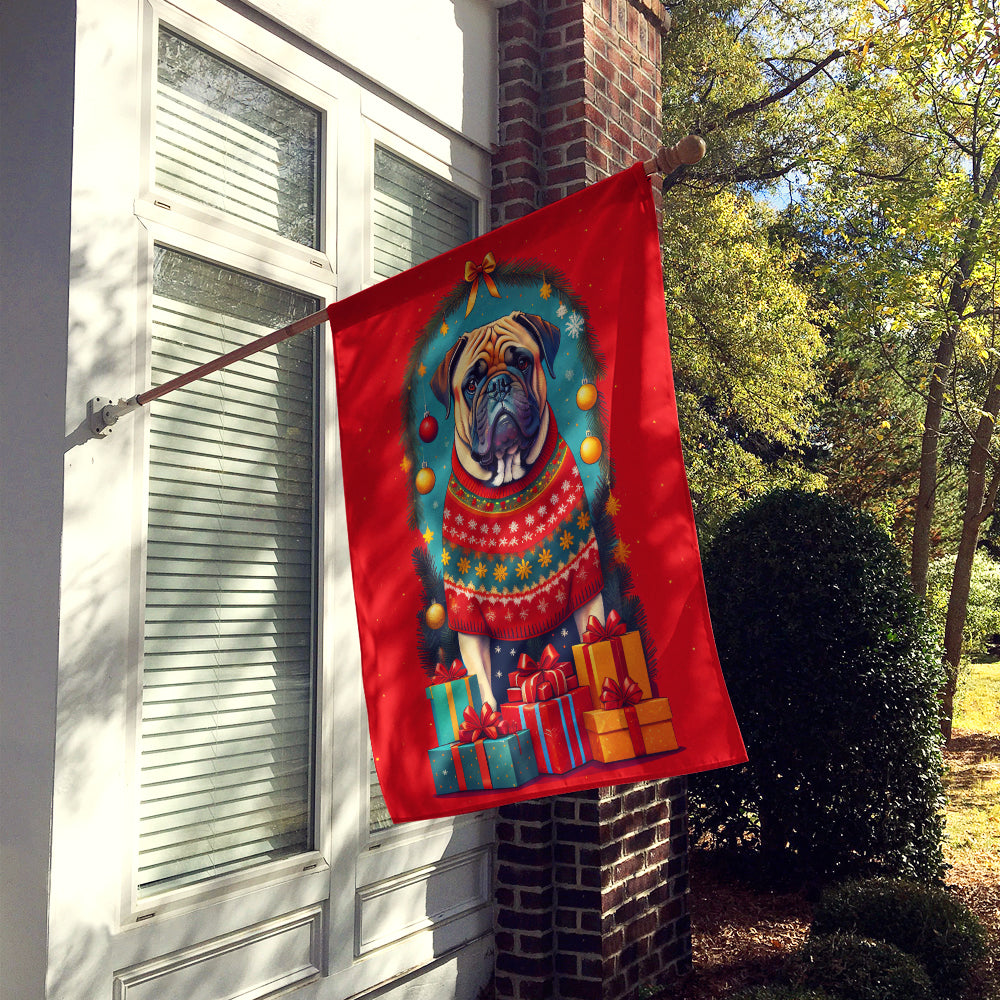 Buy this Mastiff Holiday Christmas House Flag