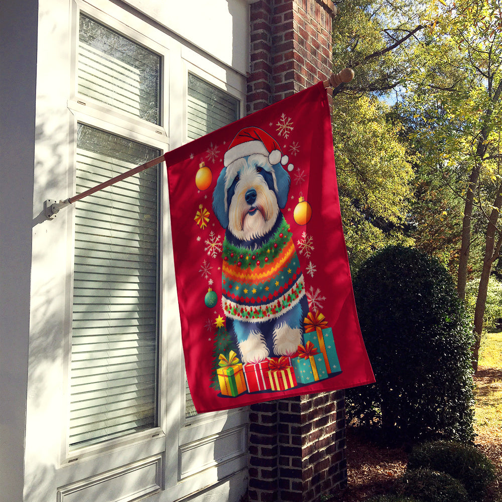 Buy this Old English Sheepdog Holiday Christmas House Flag