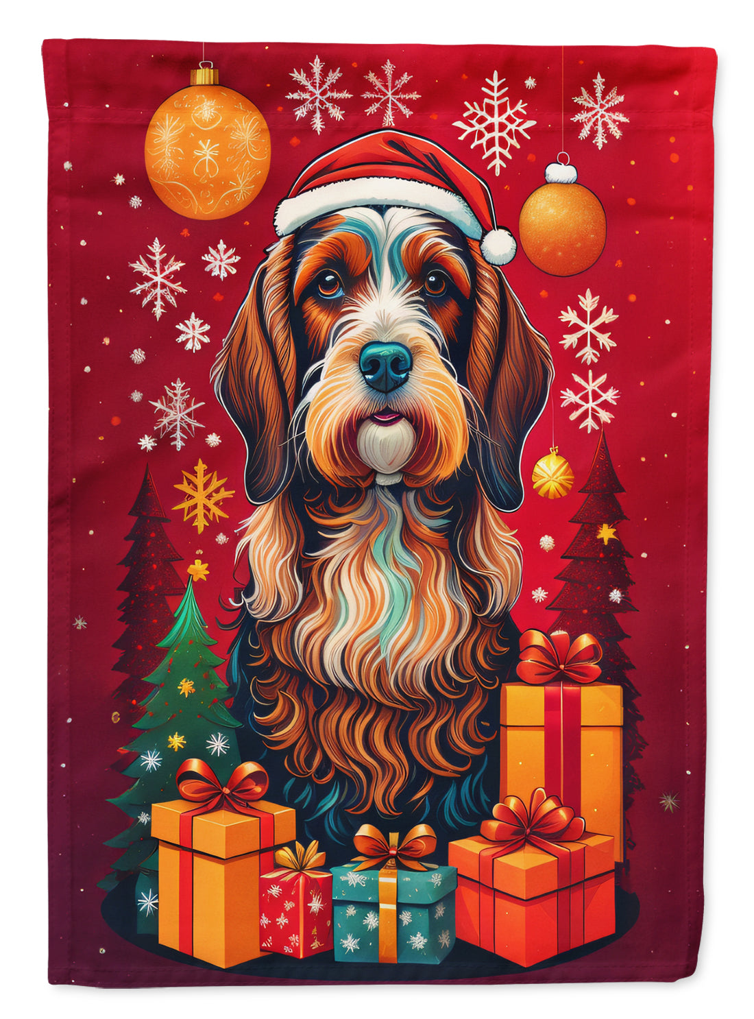 Buy this Petit Basset Griffon Vendeen Holiday Christmas House Flag